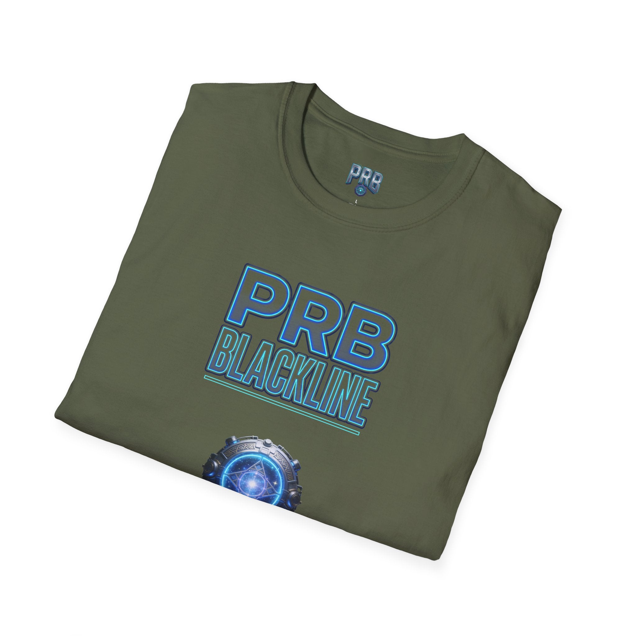 PRB Blackline Futuristic DJ Tee — Electronic Music Graphic T-Shirt by Power Runs Black