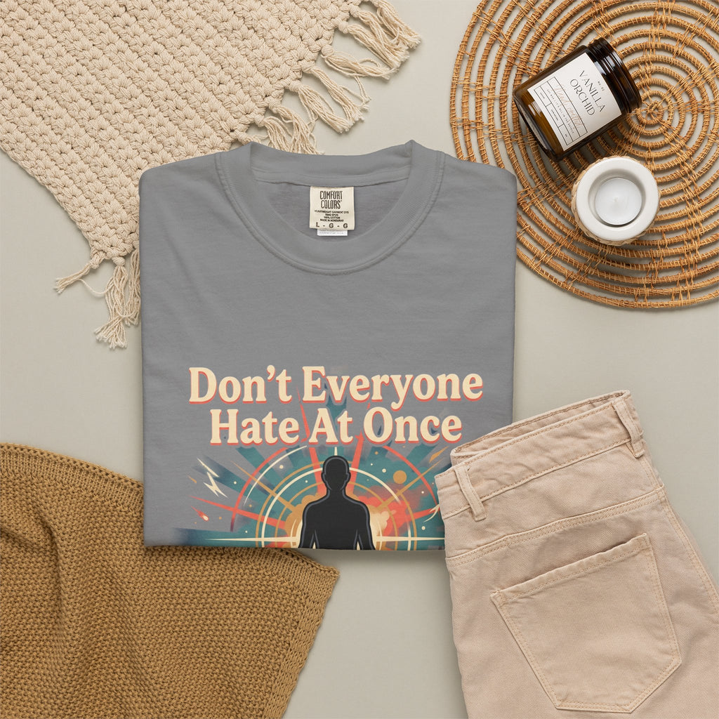 Power Runs Black Don't Everyone Hate Me Once" Retro Silhouette Graphic Tee by Printify