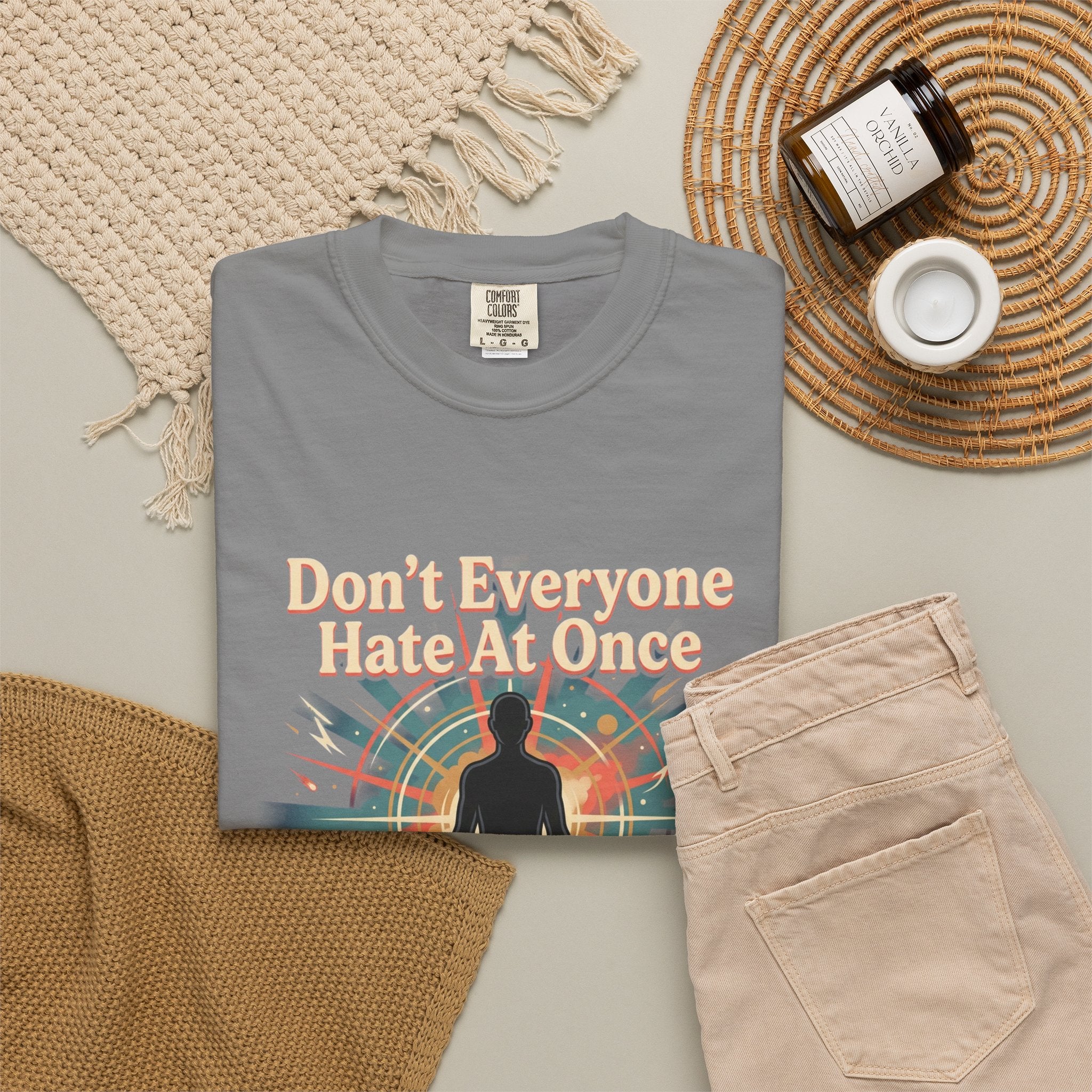 Power Runs Black Don't Everyone Hate Me Once" Retro Silhouette Graphic Tee by Printify