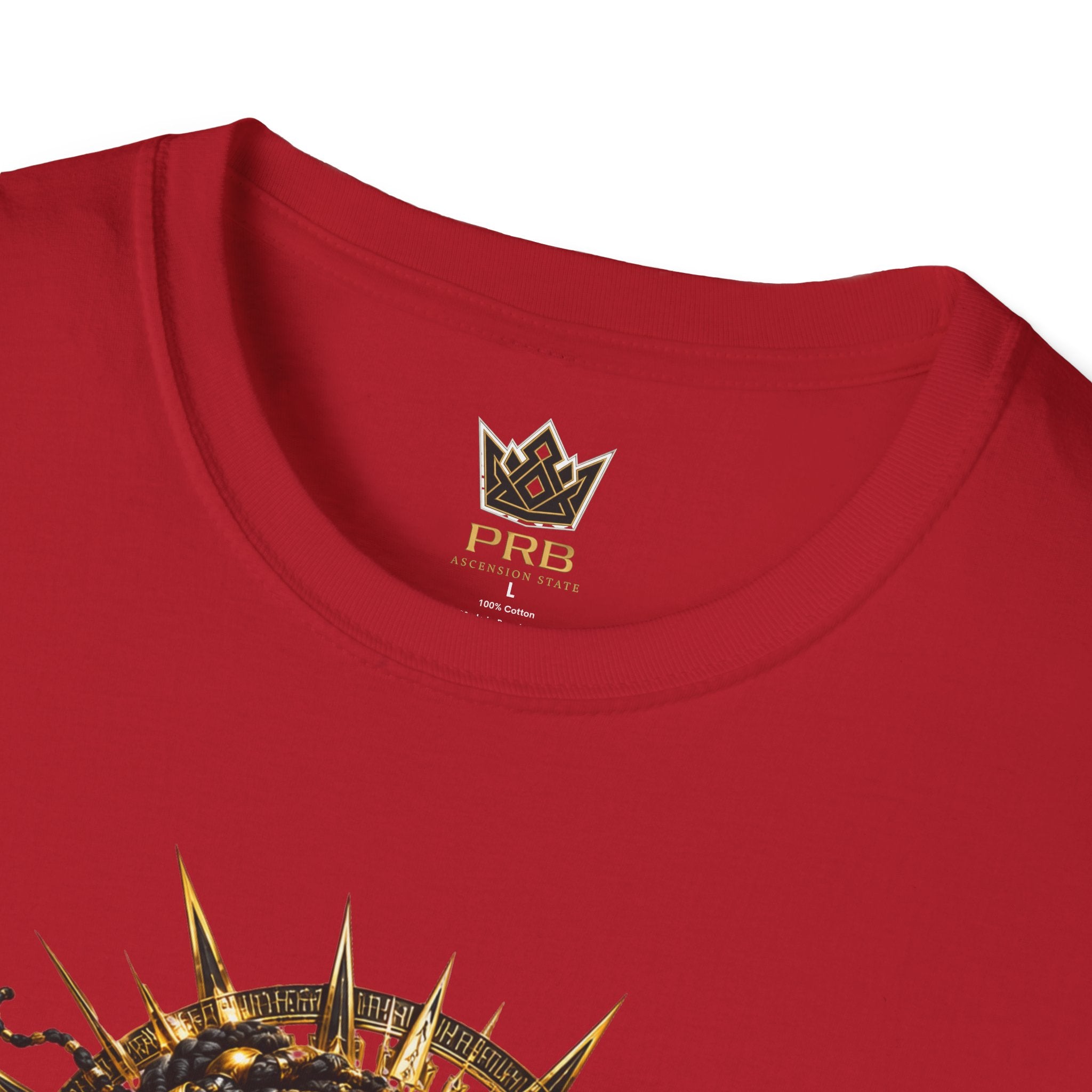 Power Runs Black PRB | Black Woman Portrait, Gold Accents Panther Graphics T by Power Runs Black