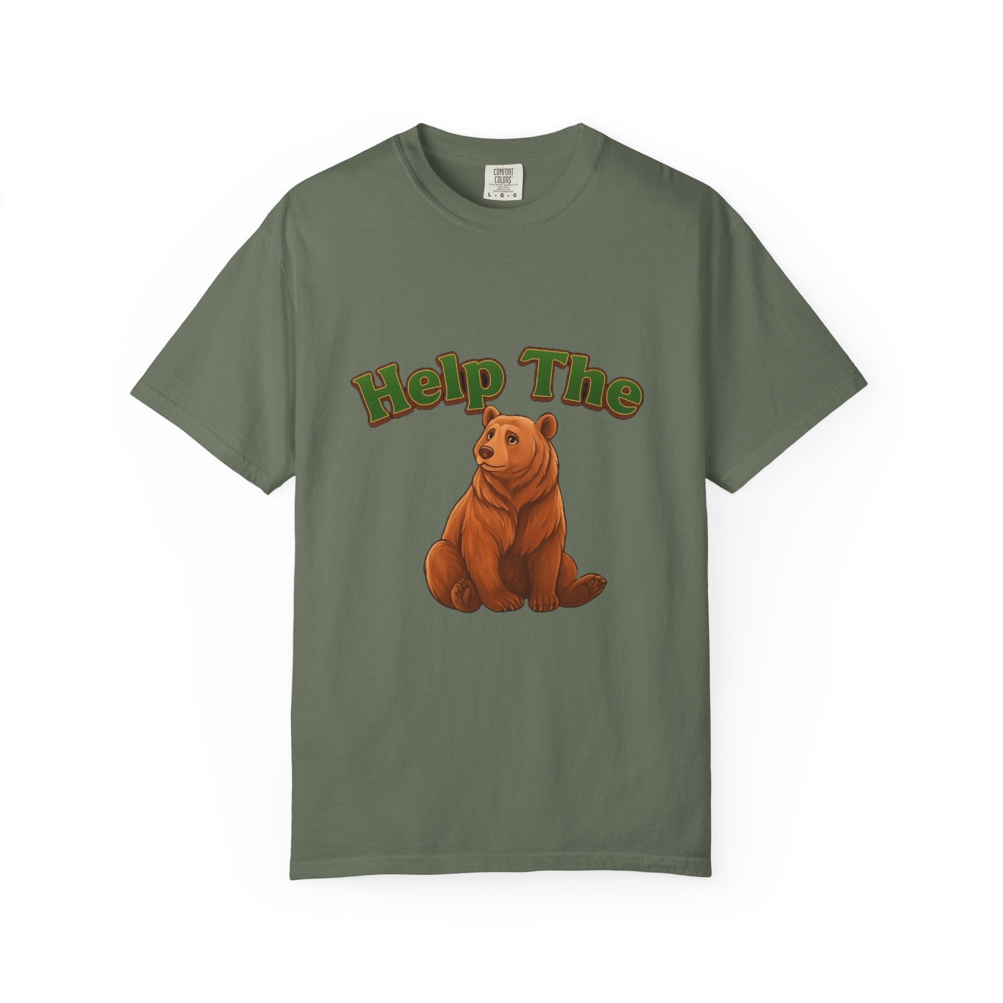 PRB "Don't Help me Help The Bear" T-shirt Bear Illustration by Power Runs Black
