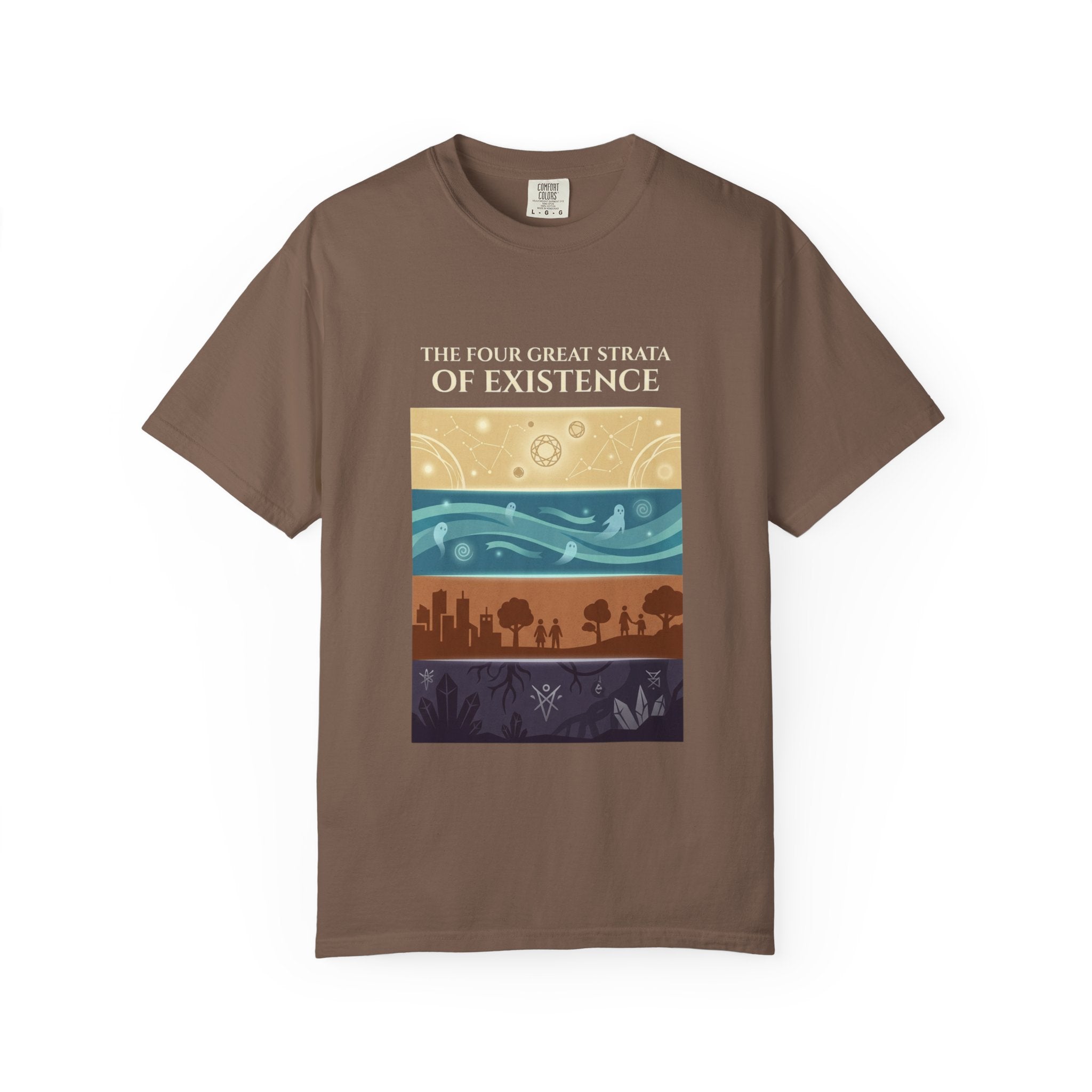 Desert to Night Sky Landscape T-Shirt | Vintage Garment-Dyed Graphic Tee by Printify
