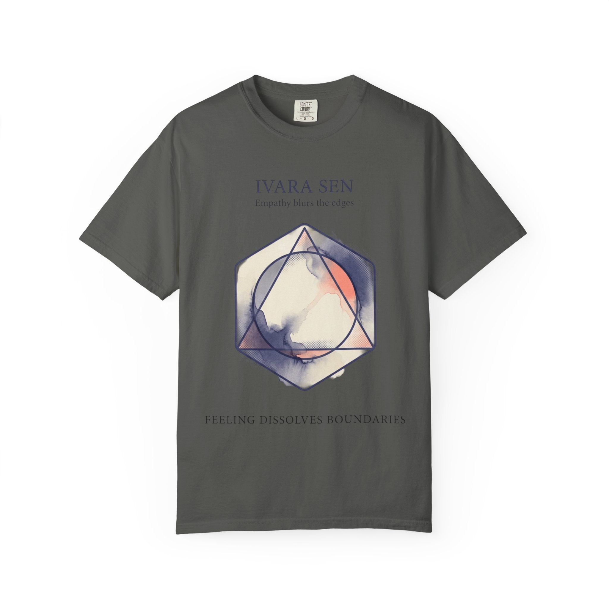 Power Runs Black PRB Abstract Geometric Tee — “Ivara Sen: Feeling Dissolves Boundaries” by Power Runs Black