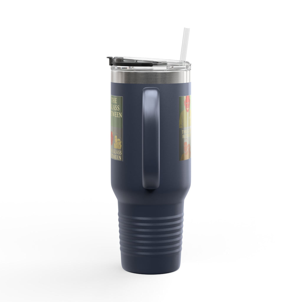 PRB The Glass Between collage travel mug | 40oz insulated tumbler by Power Runs Black