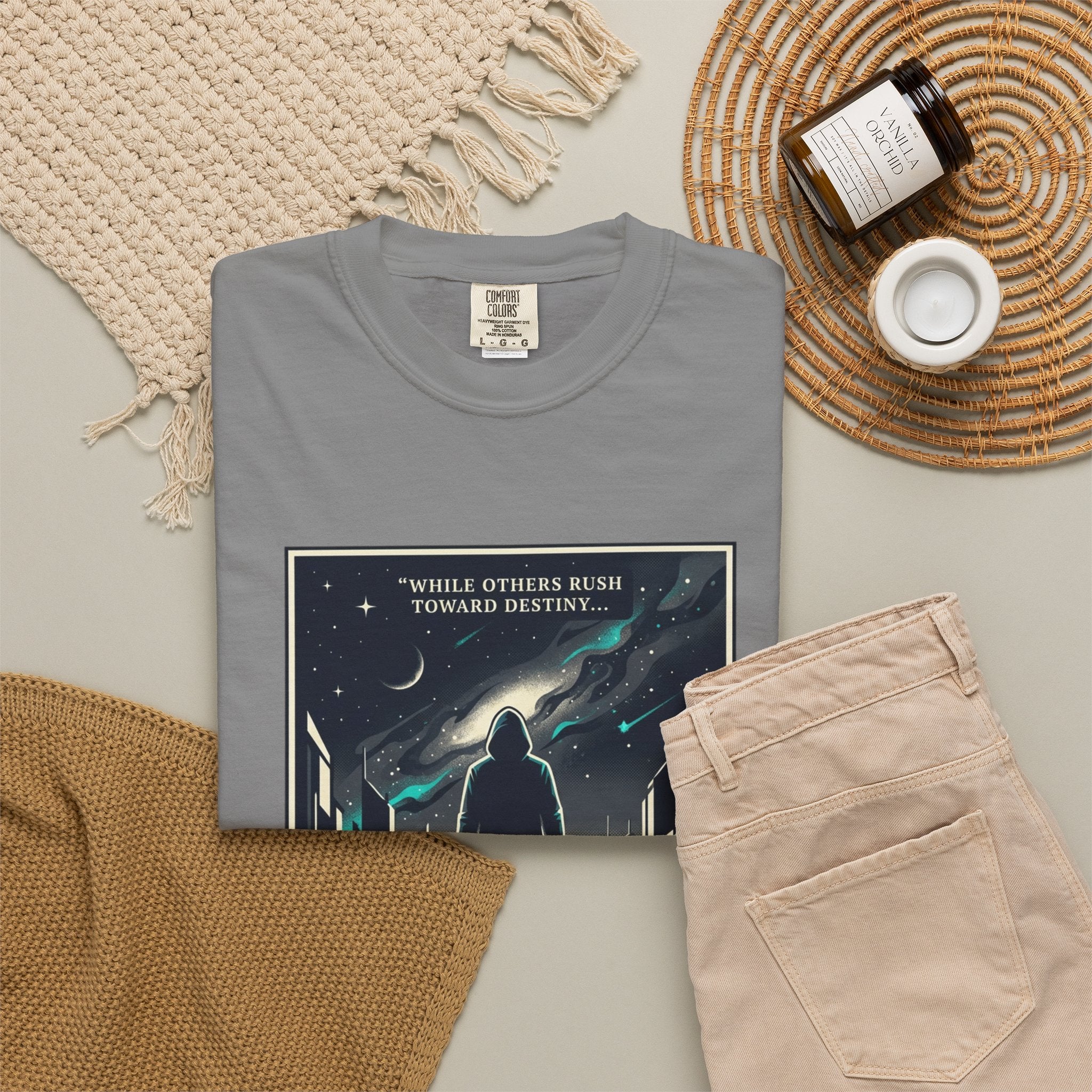 Power Runs Black Astra Sci‑Fi Graphic T-Shirt — "I walk toward understanding" Poster Design by Power Runs Black