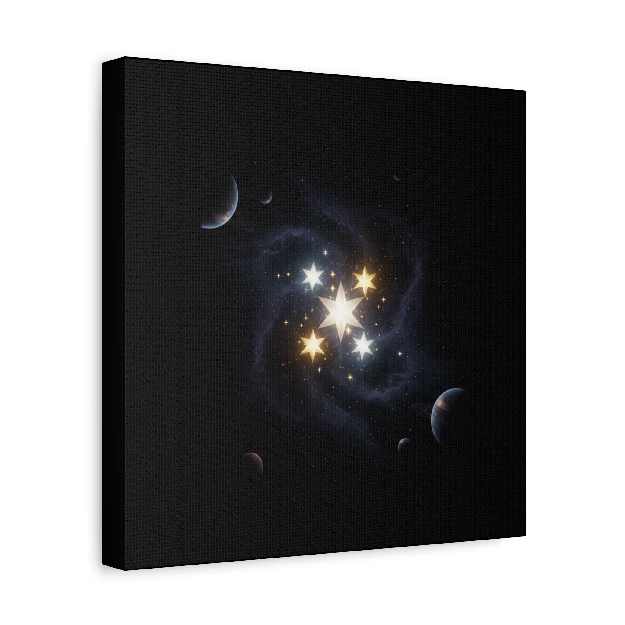 Power Runs Black PRB Glowing Star Constellation Canvas by Power Runs Black