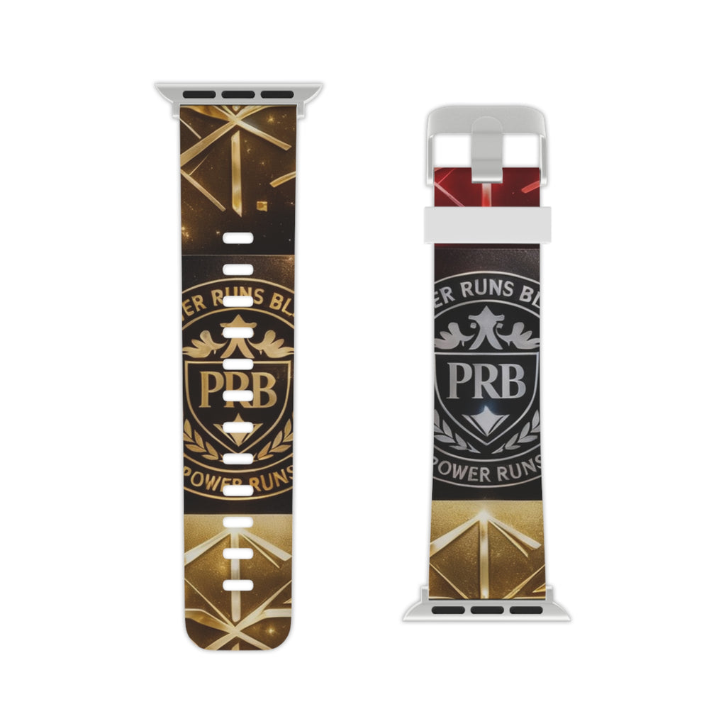 Decorative Crest Apple Watch Band — Bronze & Black TPU Strap by Printify