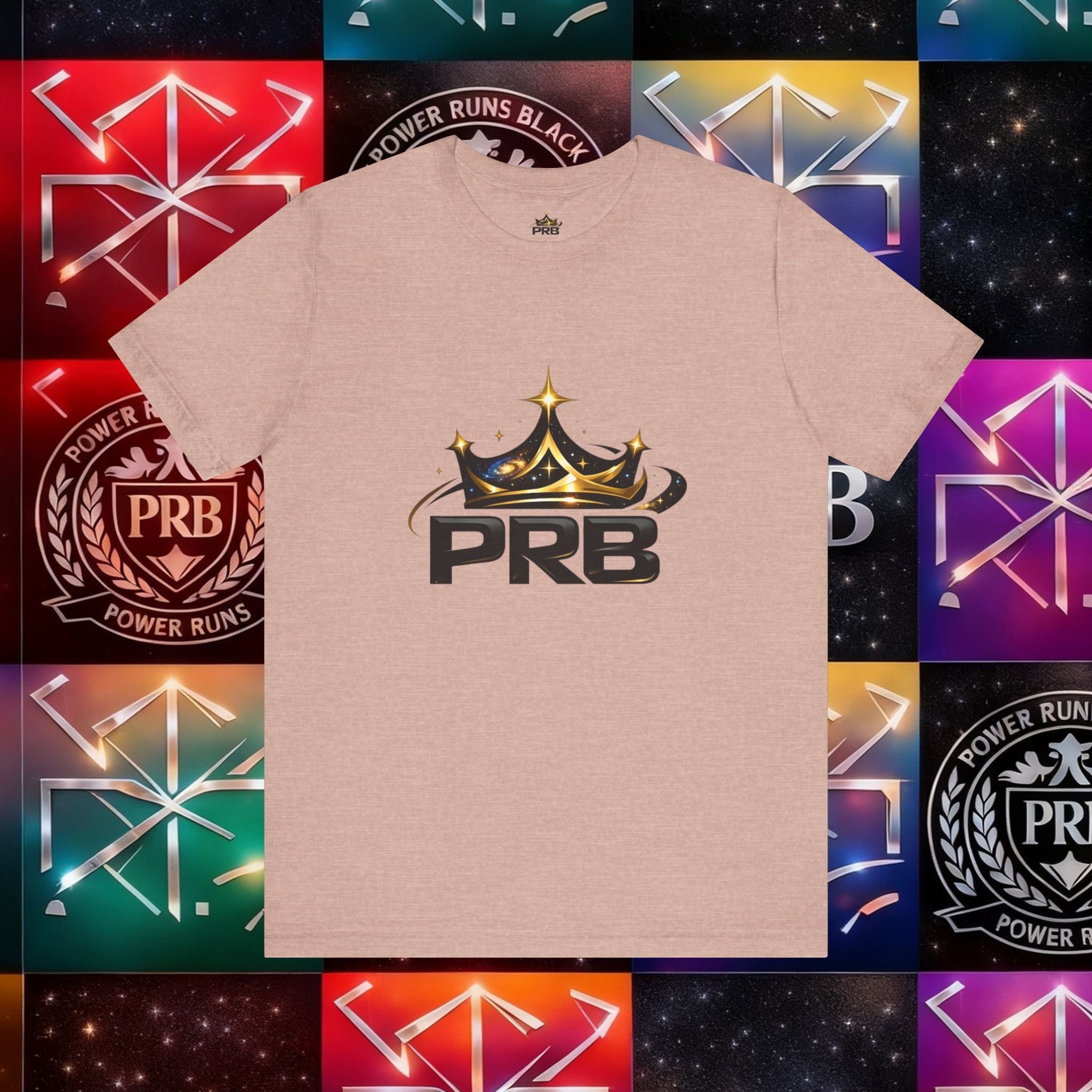 PRB Crown Tee — Graphic Logo T-Shirt by Power Runs Black