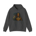 PRB Egyptian Goddess Portrait Hoodie | Serpent Headdress, Ancient Queen Art by Printify