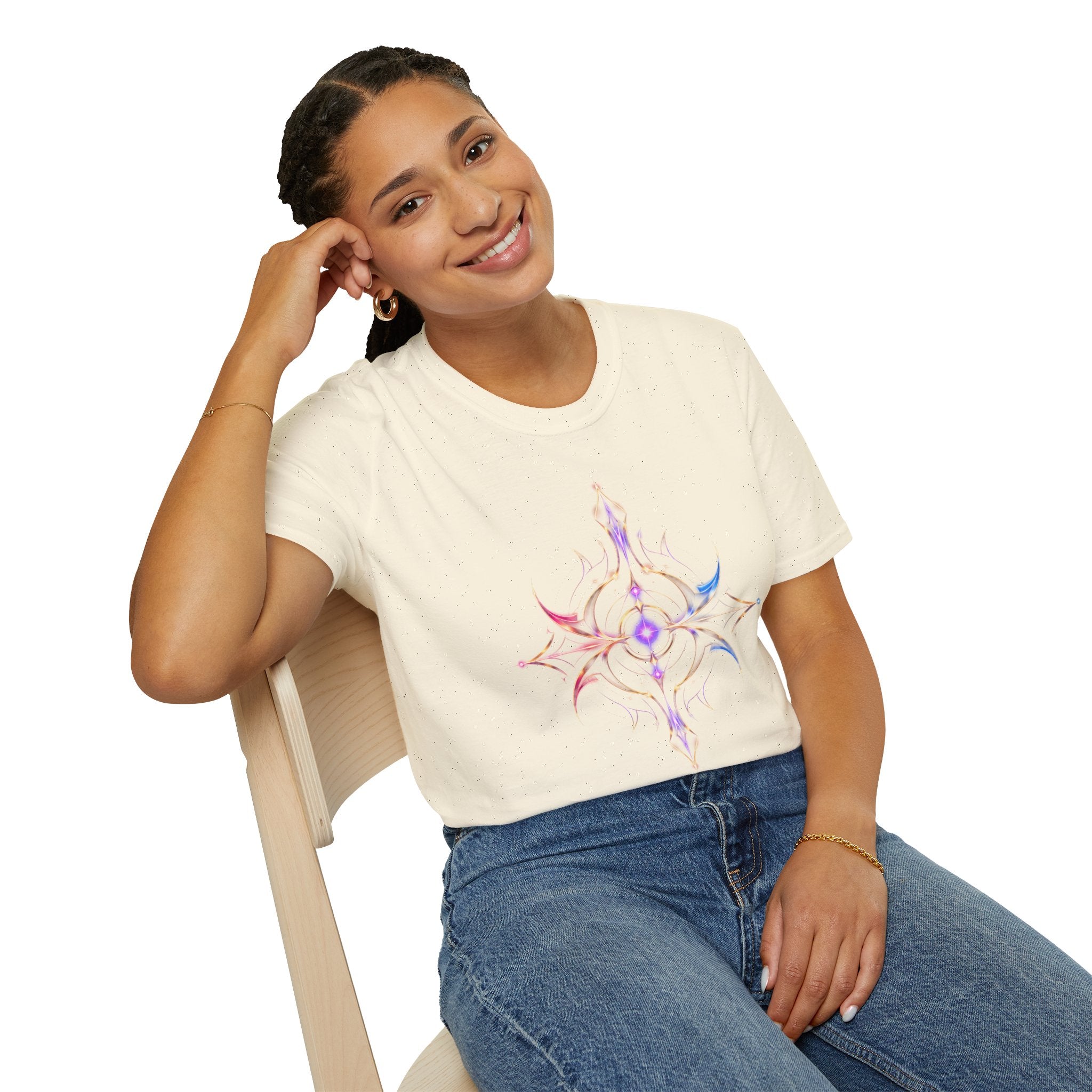Power Runs Black PRB Pretty Rich Bitch The Collection Mystic Mandala Tee — Subtle Pastel Spiritual Graphic T-Shirt by Printify