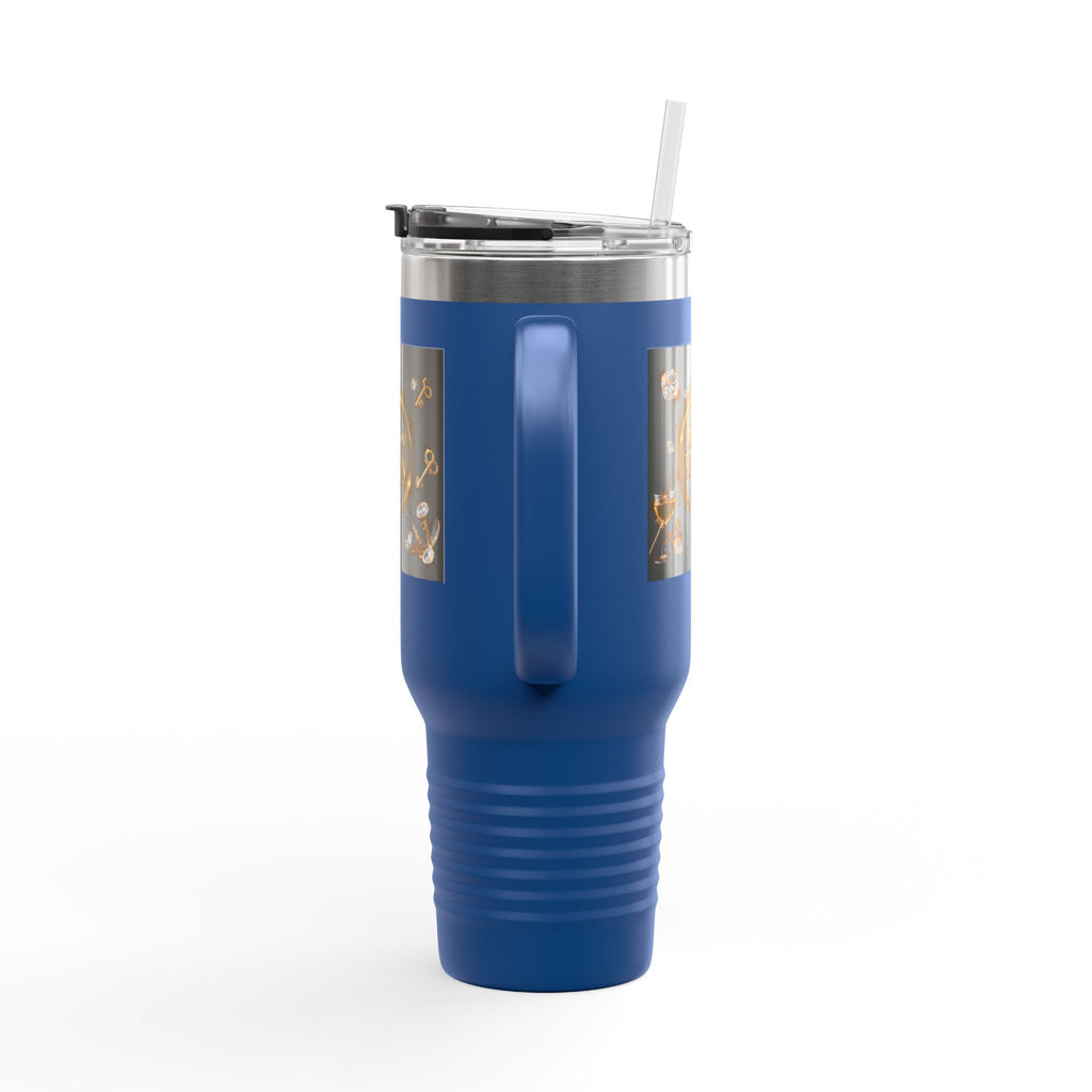 PRB 40oz Insulated Travel Mug — "Money Energy" Motivational Design by Power Runs Black