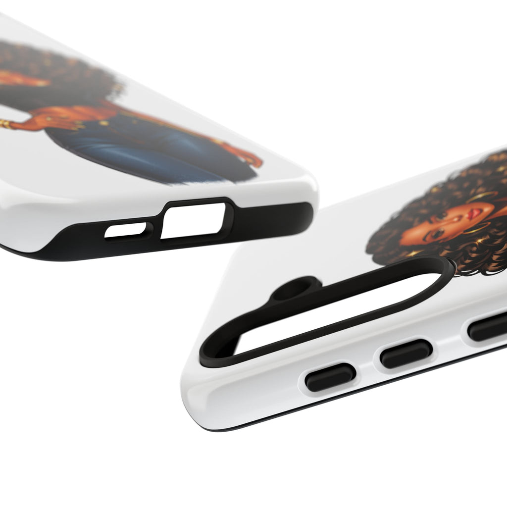 Pretty Rich Bitch by PRB Curly Hair Phone Case by Printify
