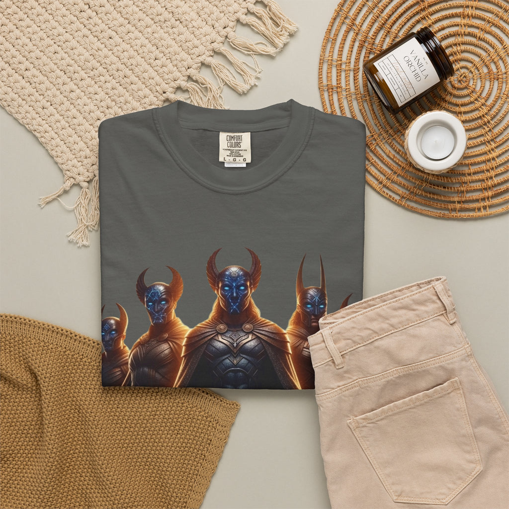 Power Runs Black PRB Dark Legion Graphic T-Shirt — Horned Warriors Fantasy Tee by Power Runs Black