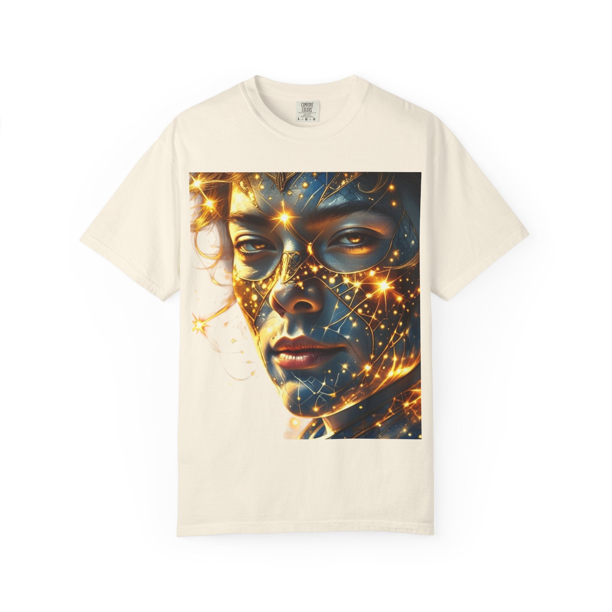 PRB Celestial Glow Unisex Graphic T-Shirt | Luminous Portrait Tee by Power Runs Black