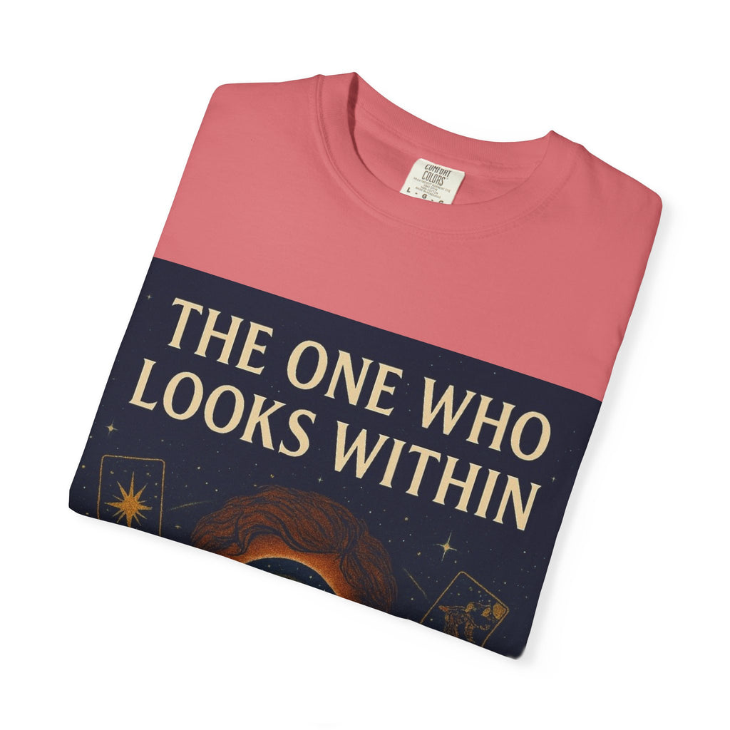 PRB Tarot Eye T-Shirt — "The One Who Looks Within" Mystical Graphic Tee by Power Runs Black