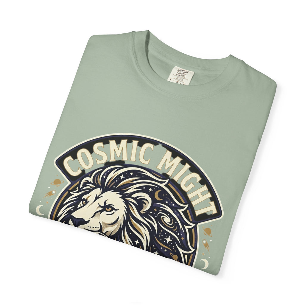 PRB Starforged Flex Cosmic Might Unleashed Lion Graphic T-Shirt — "Unleashed" Inspirational Lion Tee by Power Runs Black