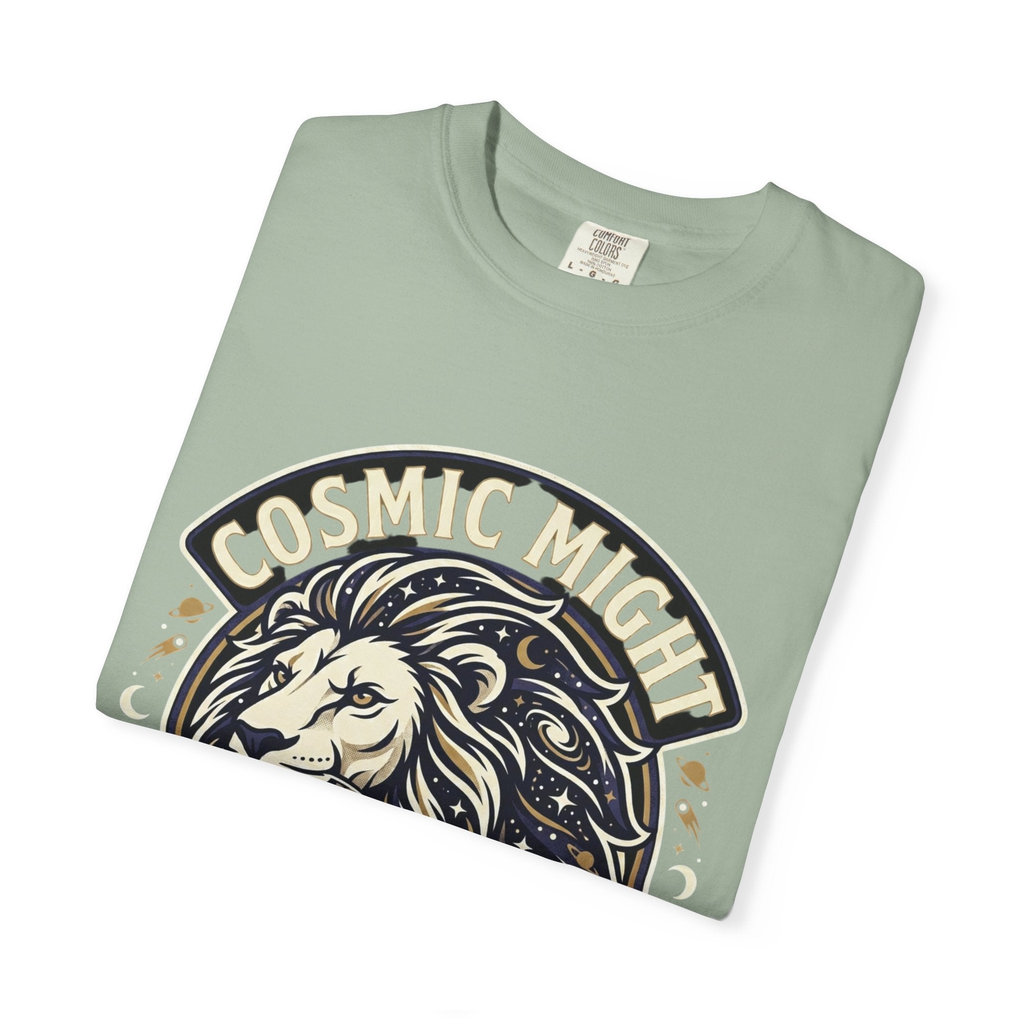 PRB Starforged Flex Cosmic Might Unleashed Lion Graphic T-Shirt — "Unleashed" Inspirational Lion Tee by Power Runs Black
