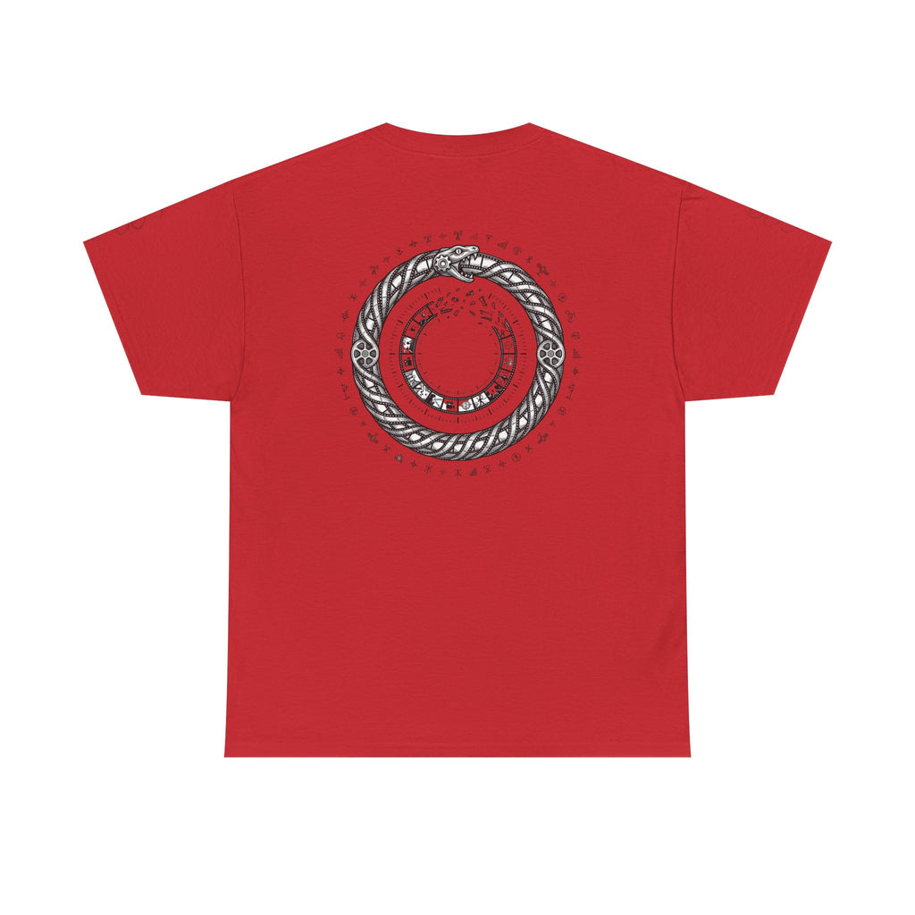 Power Runs Black — "The Agenda of the Arch" Retro TV Ouroboros Graphic Tee by Printify