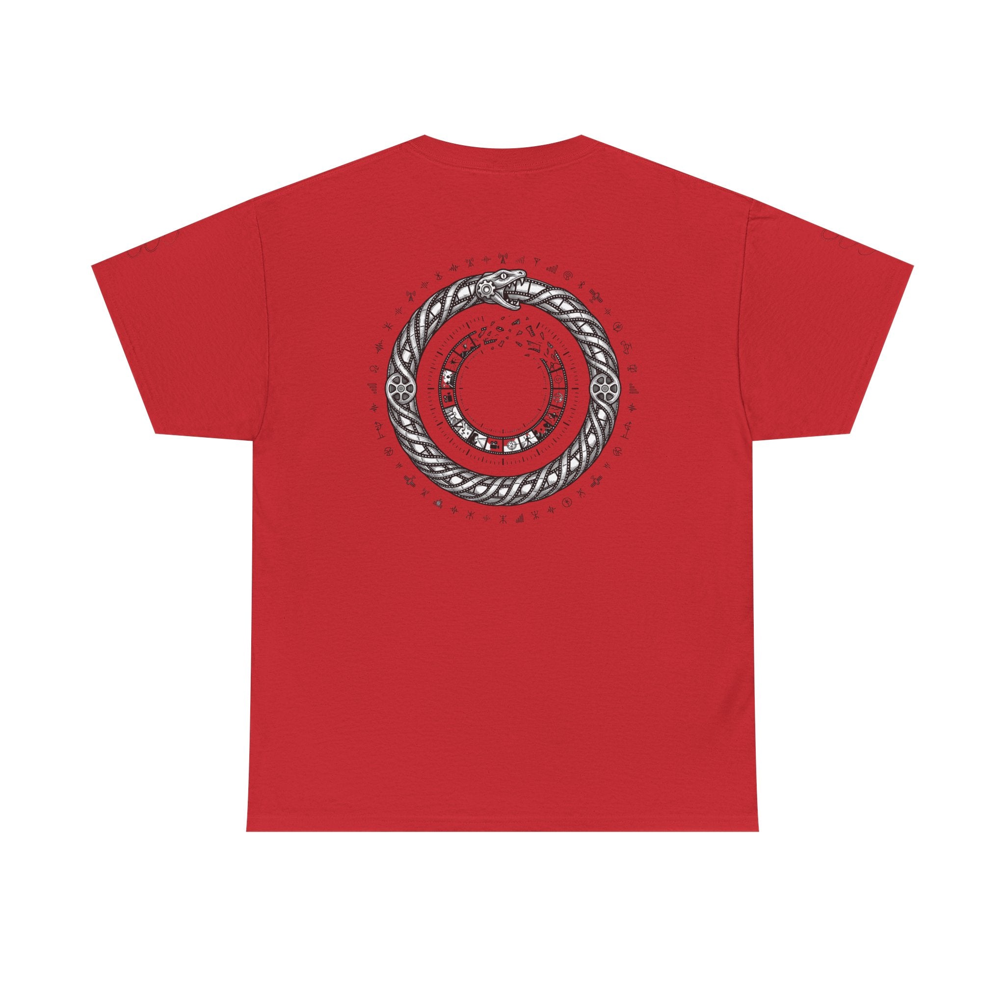 Power Runs Black — "The Agenda of the Arch" Retro TV Ouroboros Graphic Tee by Printify