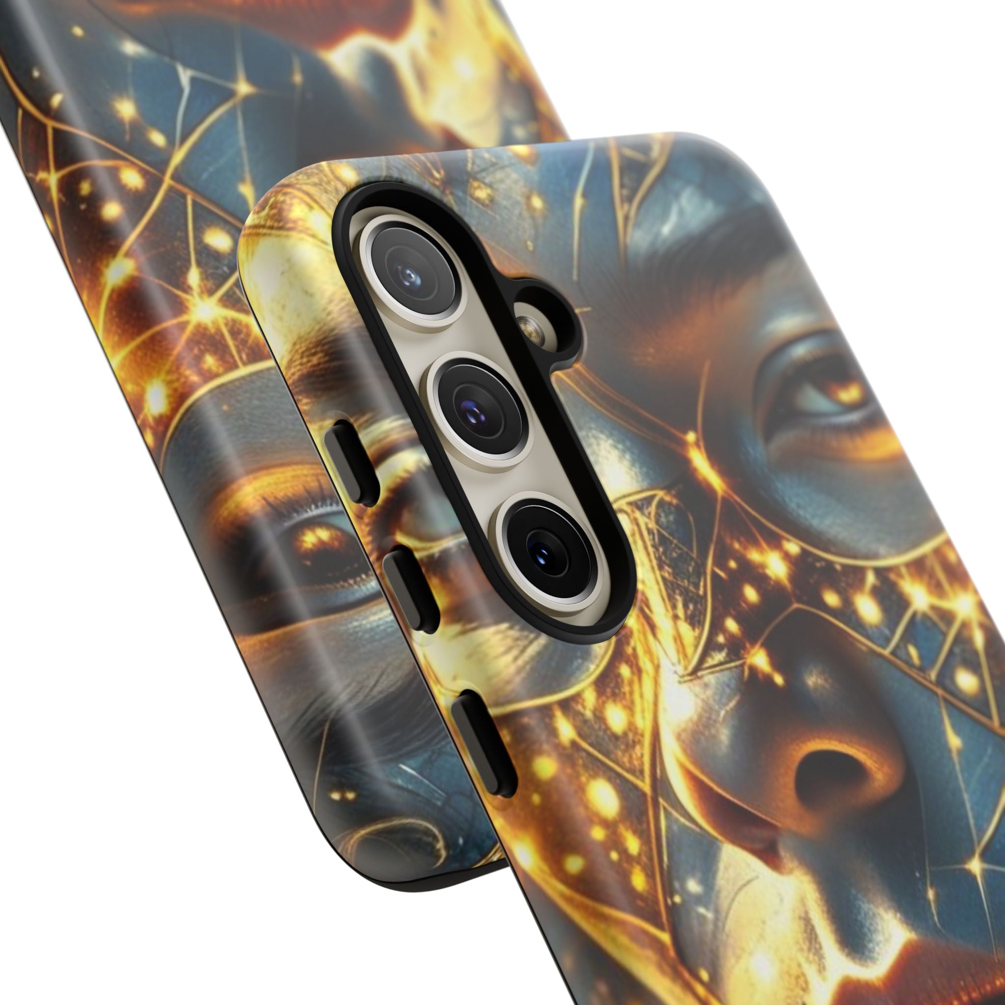 PRB Galactic Portrait Tough Case | Cosmic Face Phone Case, Starry Nebula Design by Power Runs Black