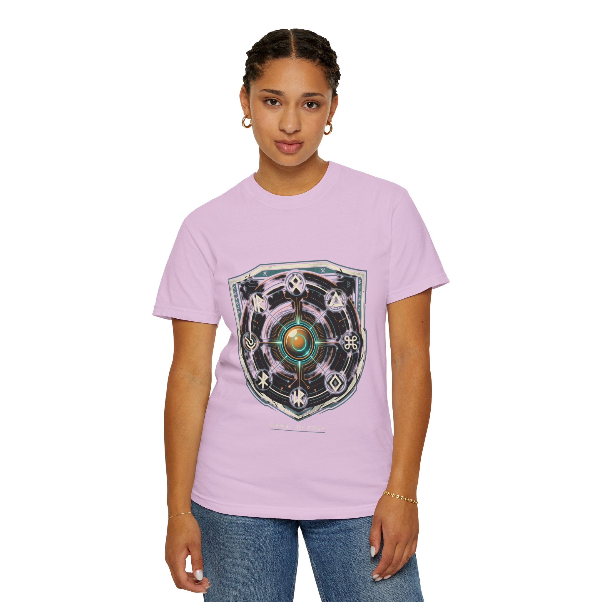 Power Runs Black PRB "Wear The Code" Mystic Shield T-Shirt — Geometric Sigil Graphic Tee by Power Runs Black