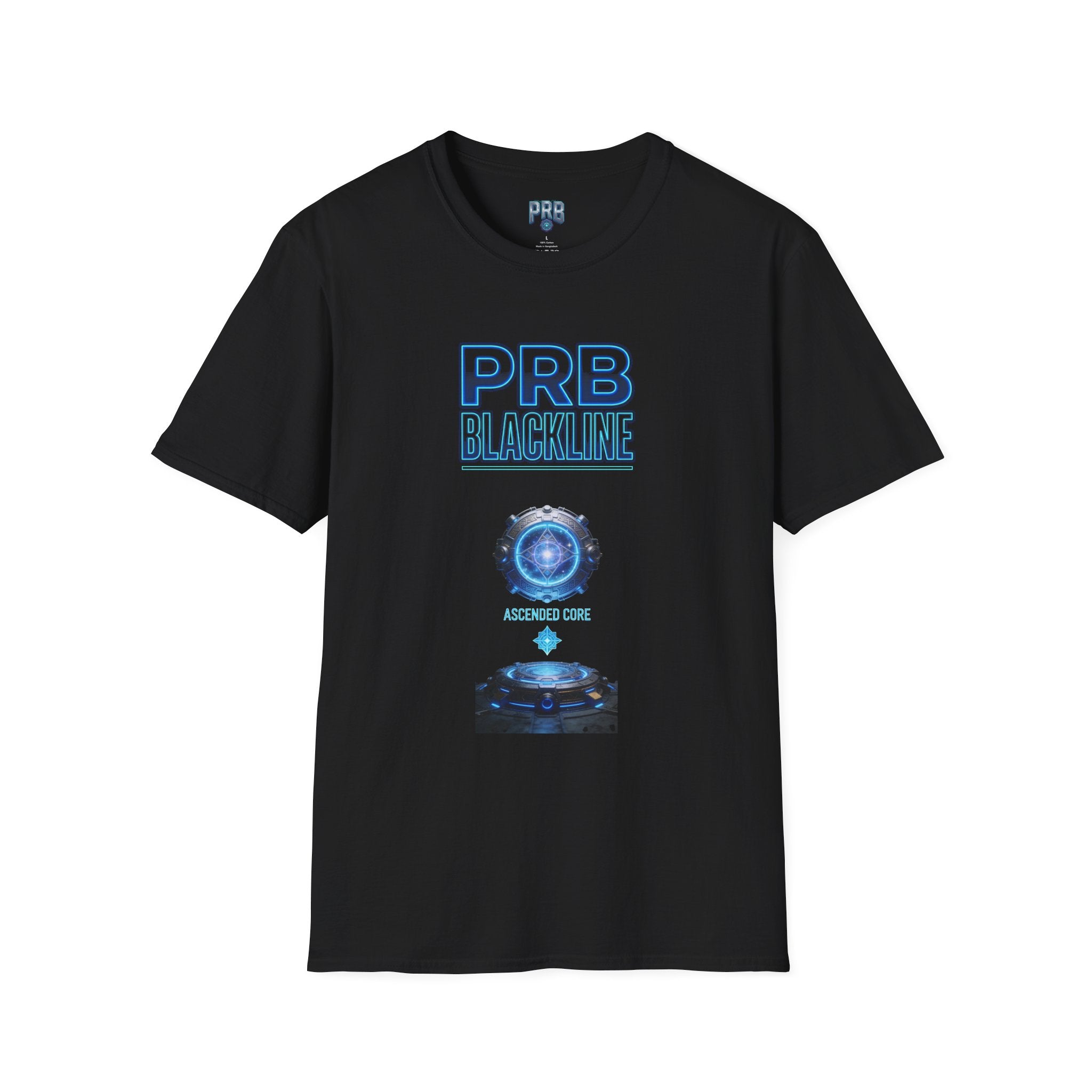 PRB Blackline Futuristic DJ Tee — Electronic Music Graphic T-Shirt by Power Runs Black