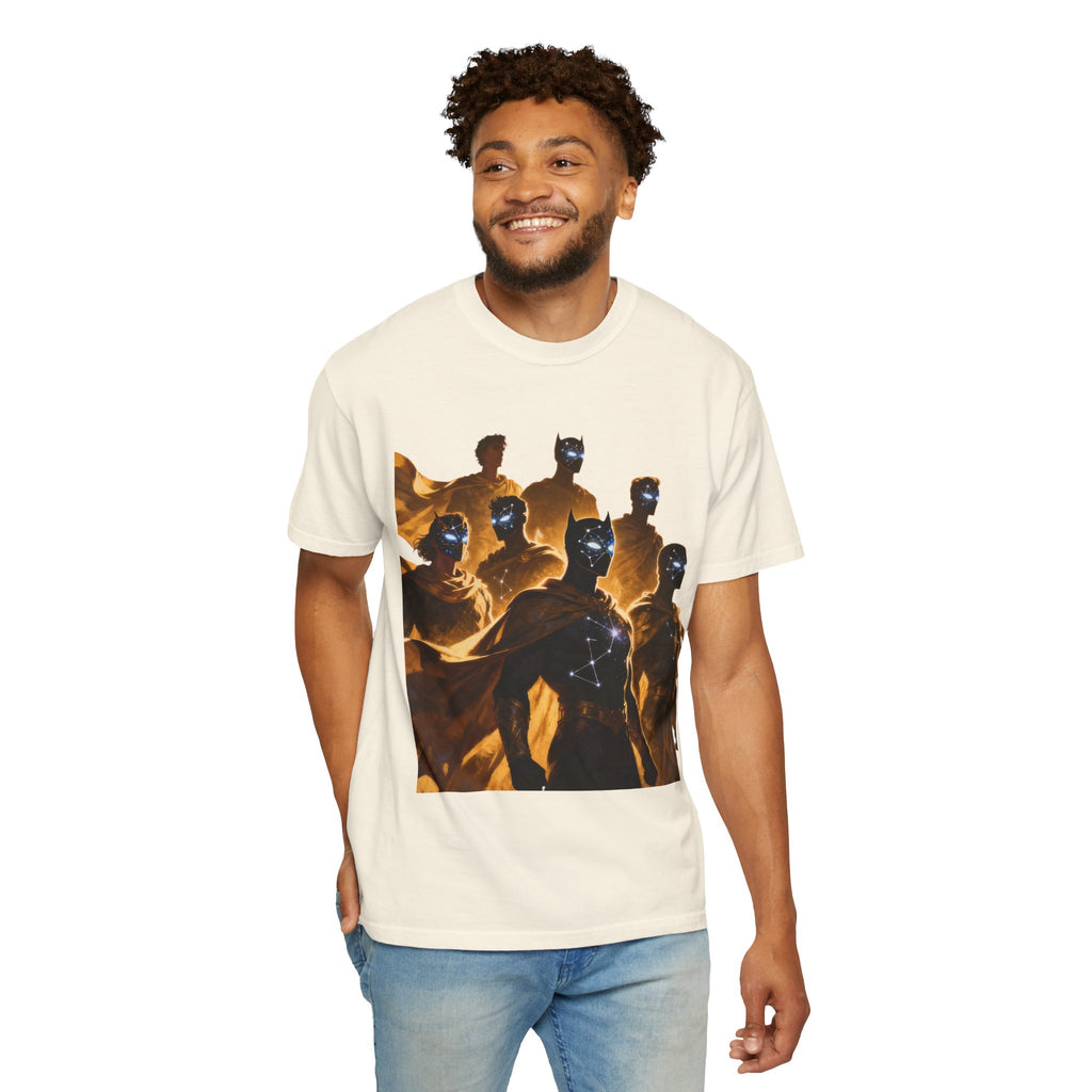 PRB Cosmic Heroes Graphic Tee (Golden Cloaks & Starry Faces) by Power Runs Black