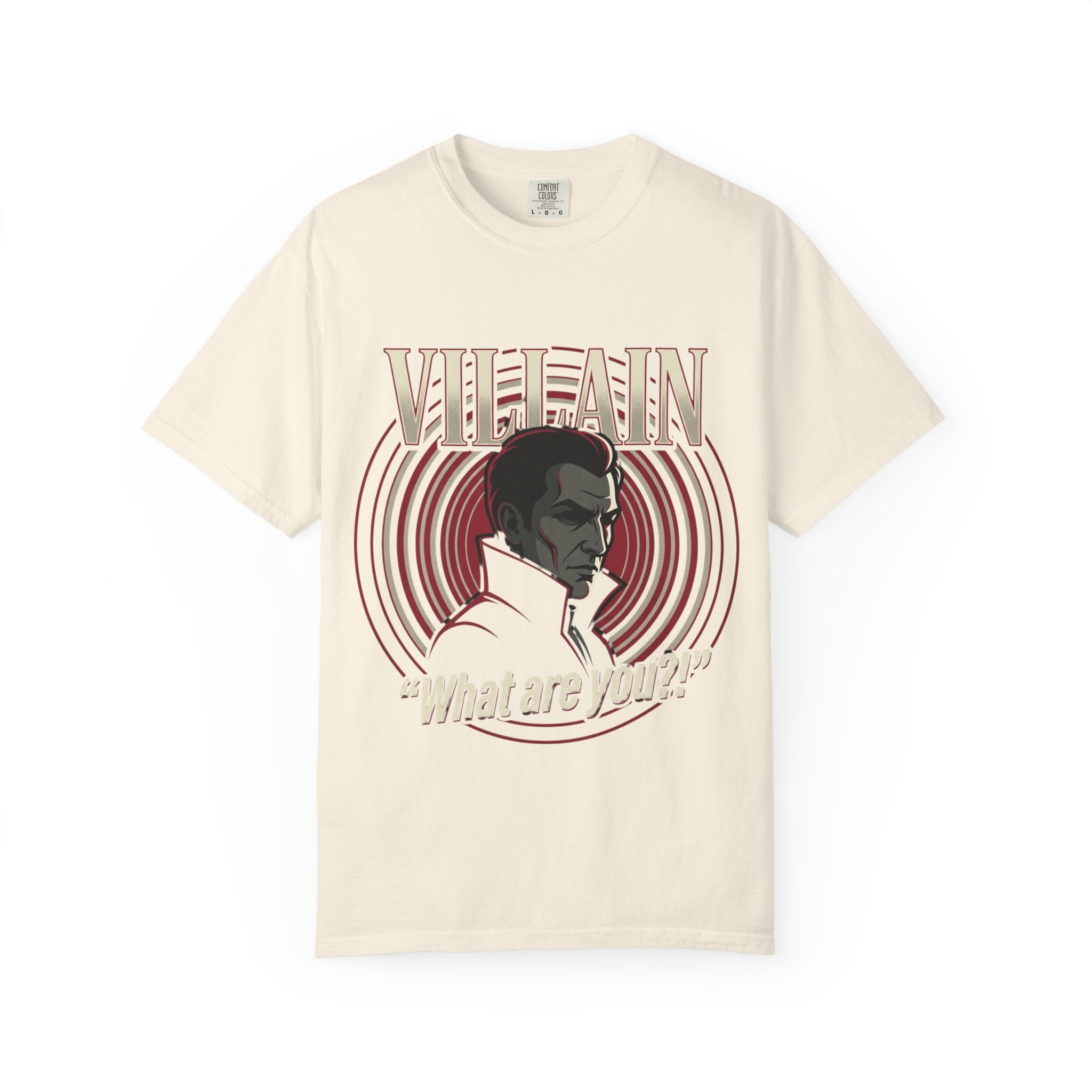 Power Runs Black Villain Portrait T-Shirt — "What Are You?" Graphic Tee by Power Runs Black