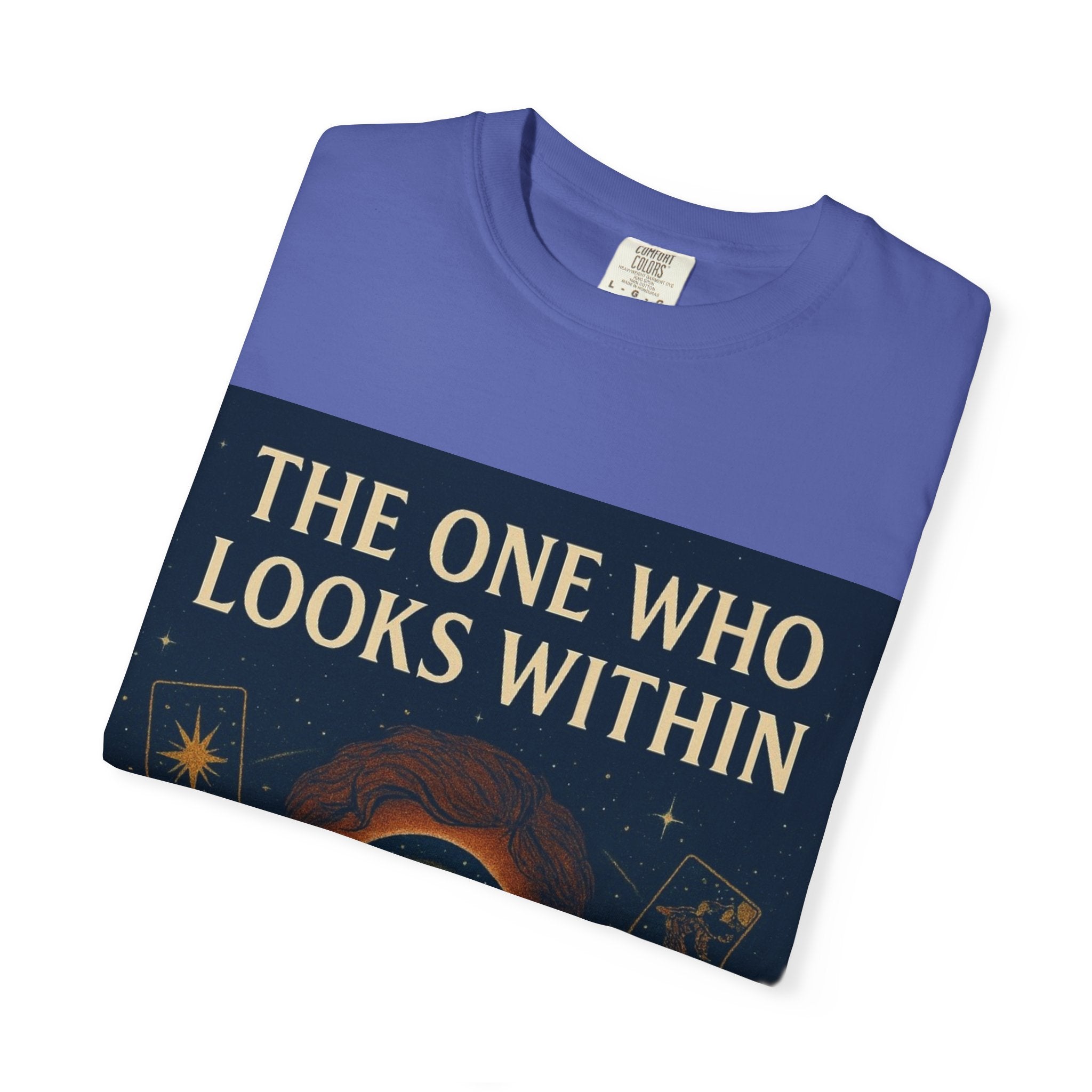 PRB Tarot Eye T-Shirt — "The One Who Looks Within" Mystical Graphic Tee by Power Runs Black