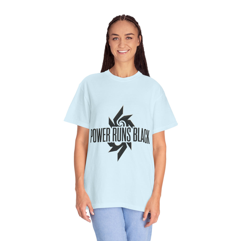 Power Runs Black PRB "Wear The Code" Mystic Shield T-Shirt — Geometric Sigil Graphic Tee by Printify