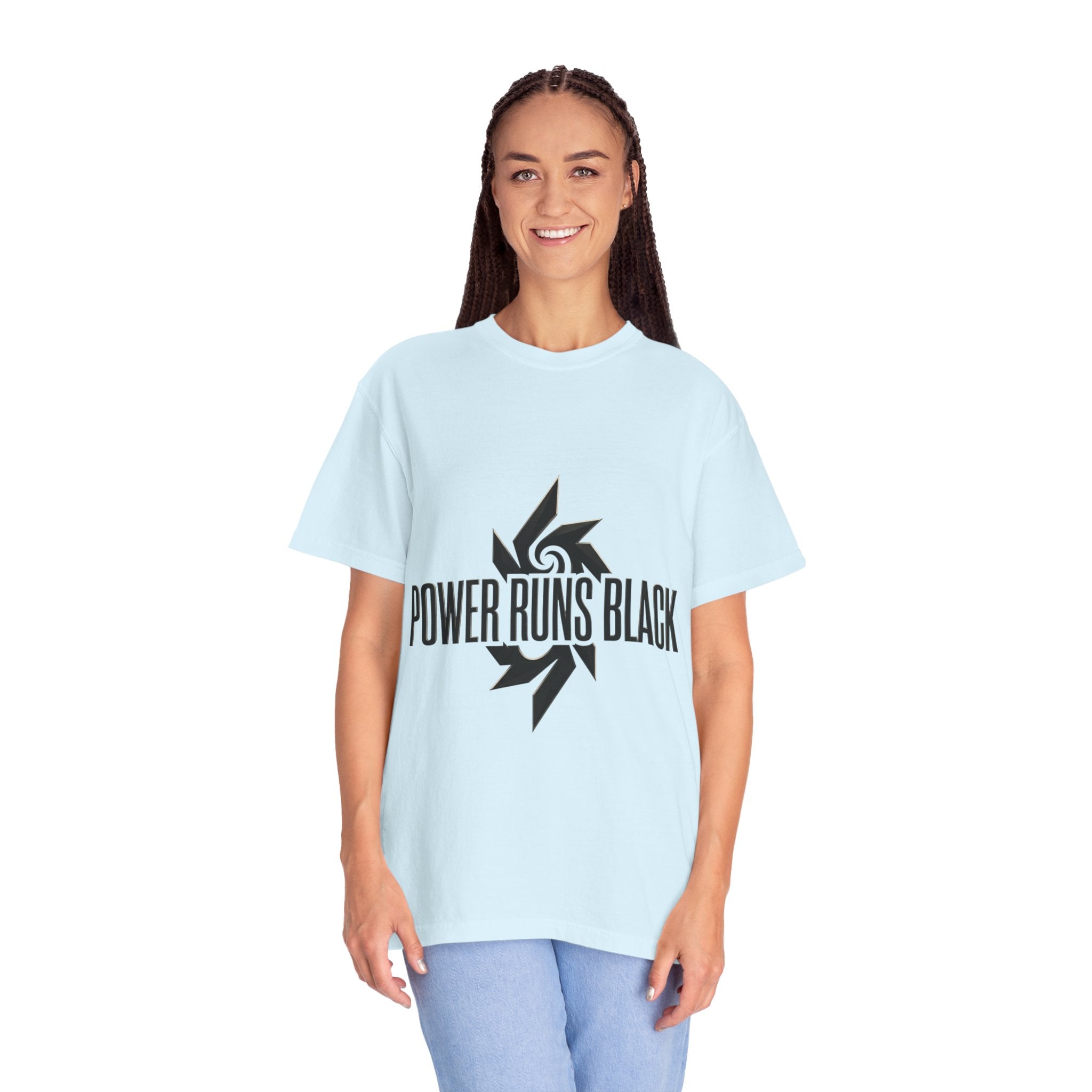 Power Runs Black PRB "Wear The Code" Mystic Shield T-Shirt — Geometric Sigil Graphic Tee by Printify