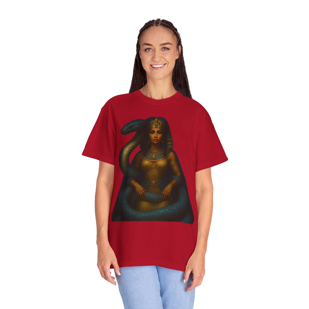 PRB Egyptian Goddess with Snake T-Shirt | Pharaoh Serpent Art Tee by Power Runs Black