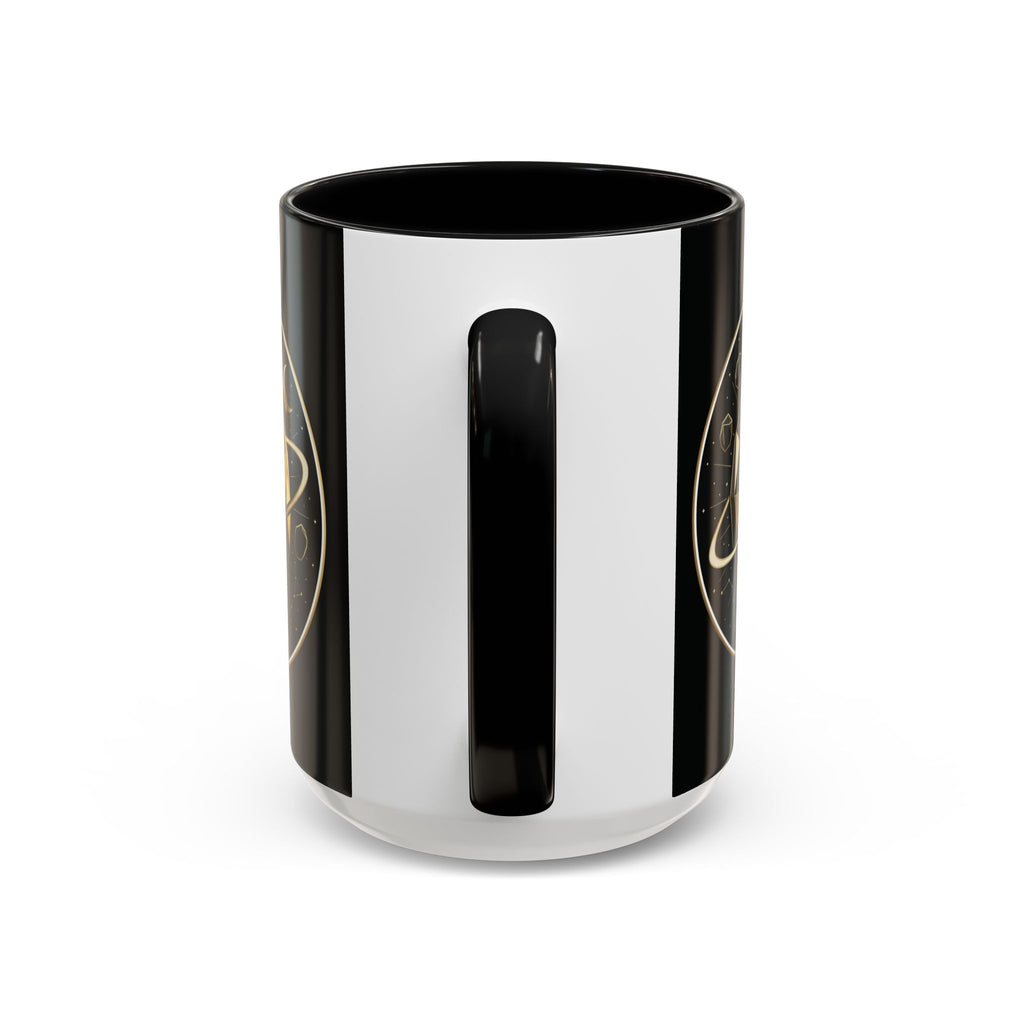 PRB Gold Cosmos Design Accent Coffee Mug | The Break, Planet Illustration by Power Runs Black