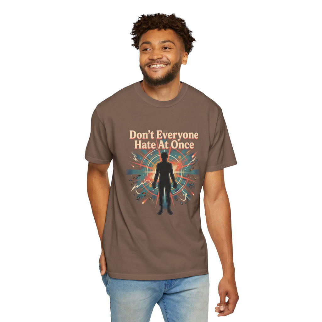 Power Runs Black Don't Everyone Hate Me Once" Retro Silhouette Graphic Tee by Printify