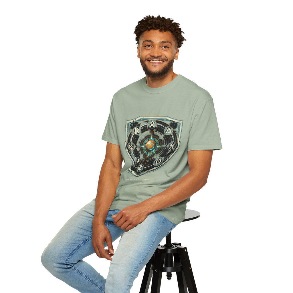 Power Runs Black PRB "Wear The Code" Mystic Shield T-Shirt — Geometric Sigil Graphic Tee by Power Runs Black