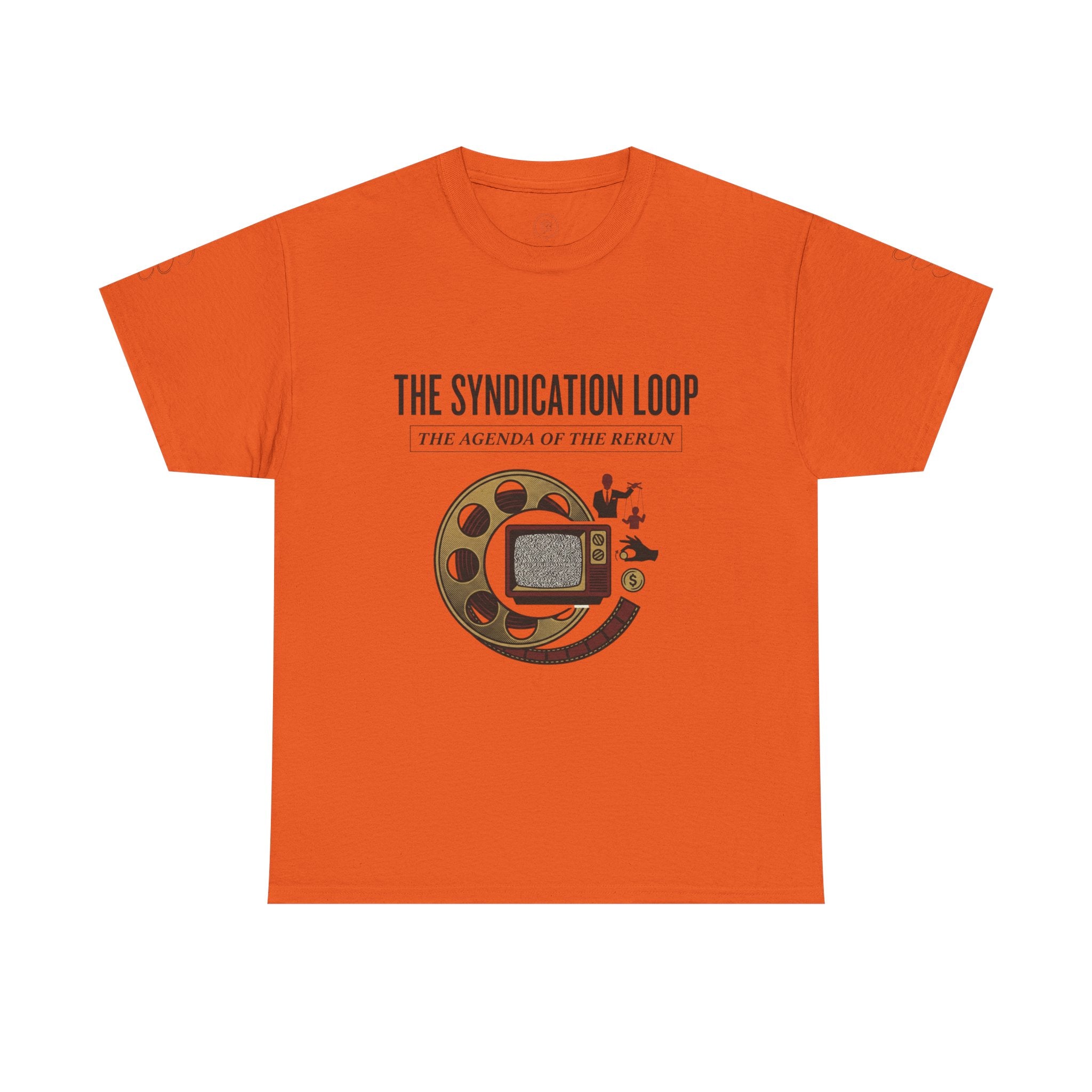 Power Runs Black — "The Agenda of the Arch" Retro TV Ouroboros Graphic Tee by Printify