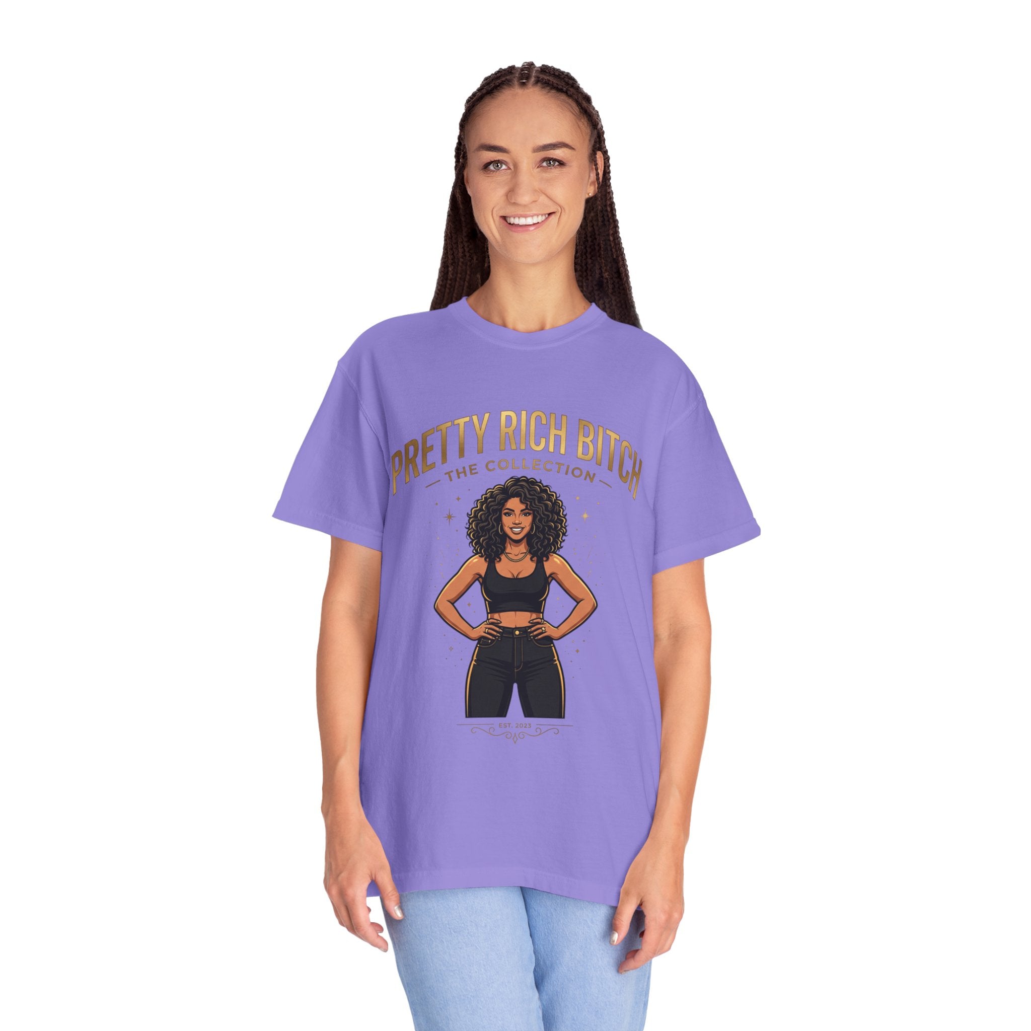 Pretty Rich Bitch The Collection by PRB T-Shirt — Empowered Black Woman Graphic Tee by Power Runs Black