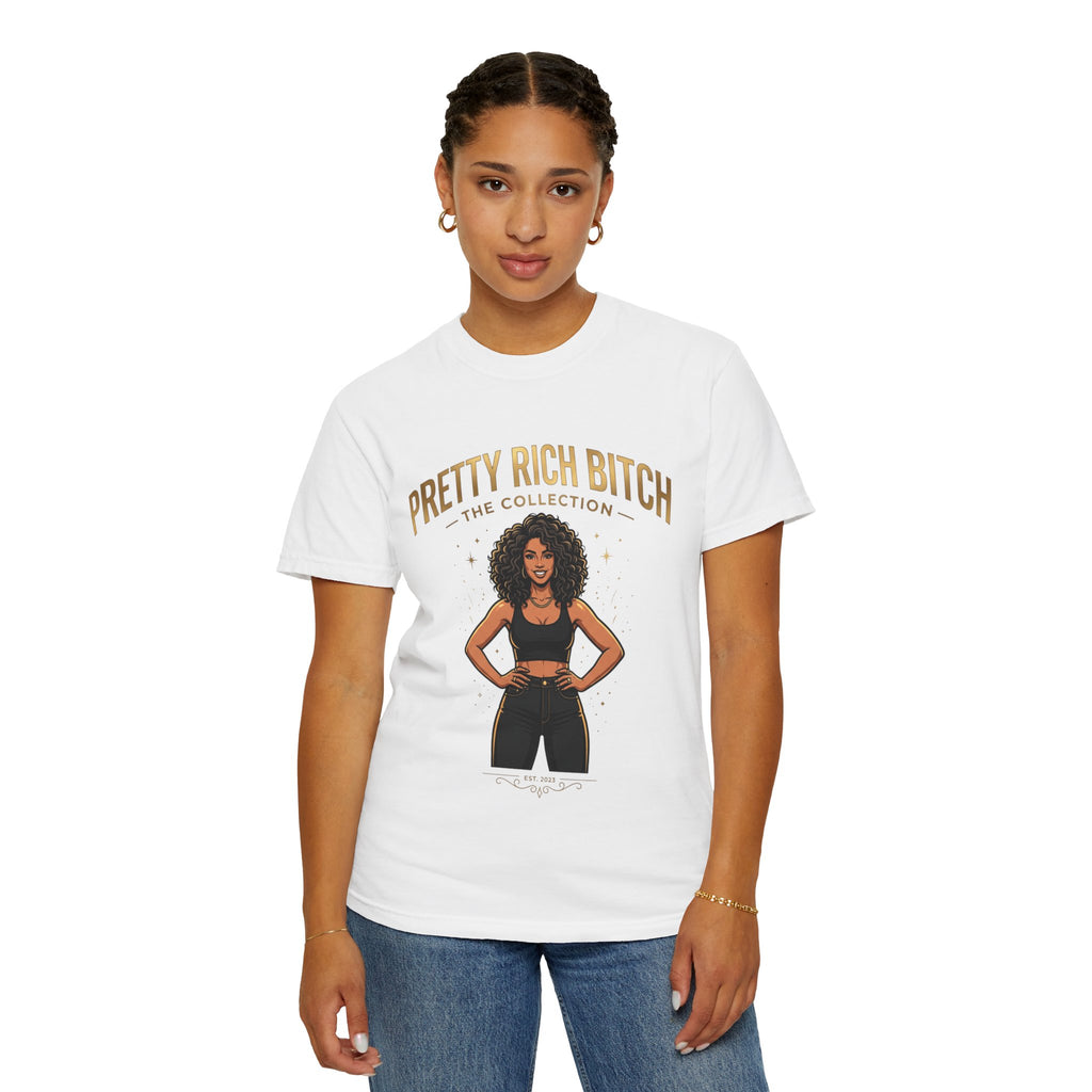 Pretty Rich Bitch The Collection by PRB T-Shirt — Empowered Black Woman Graphic Tee by Power Runs Black