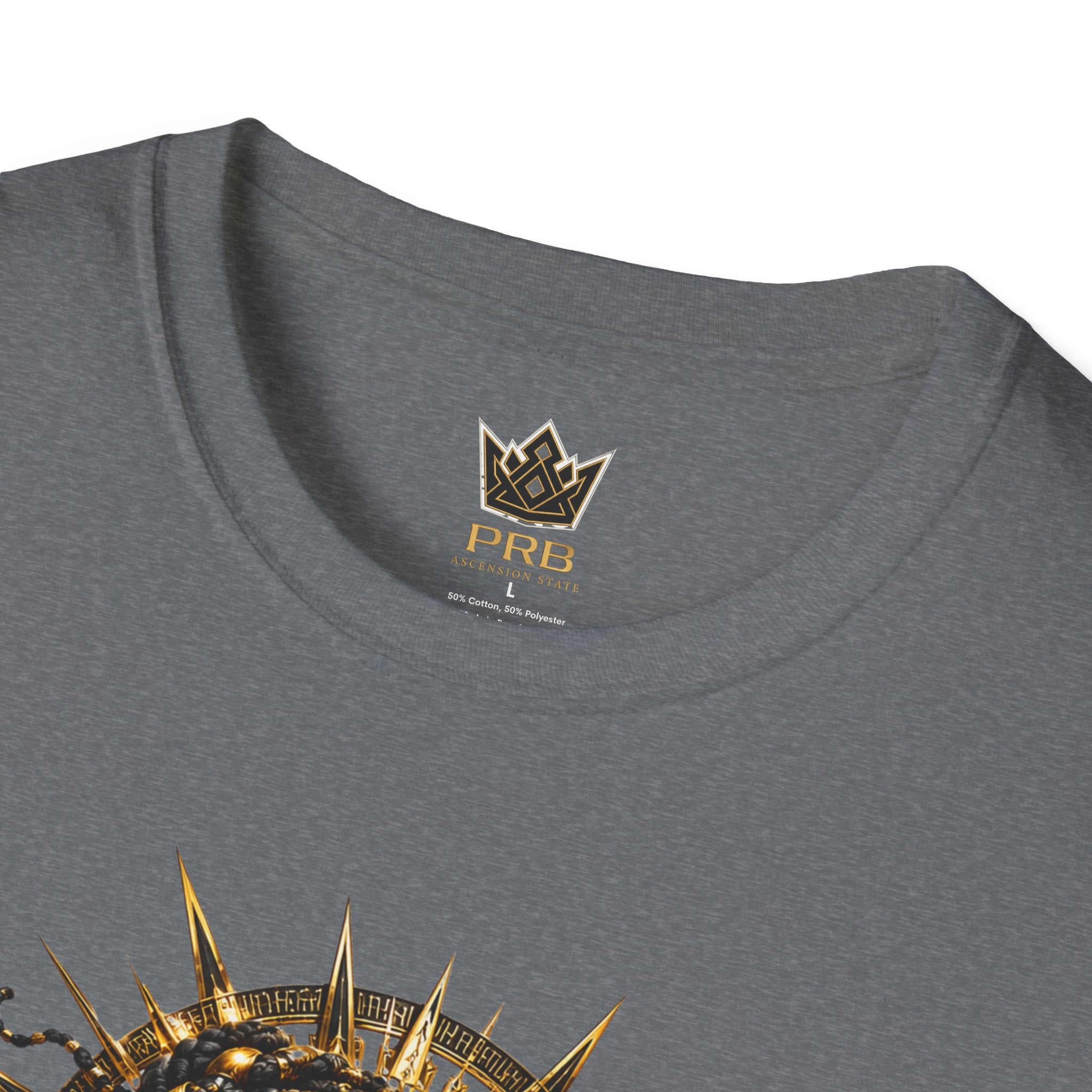 Power Runs Black PRB | Black Woman Portrait, Gold Accents Panther Graphics T by Power Runs Black