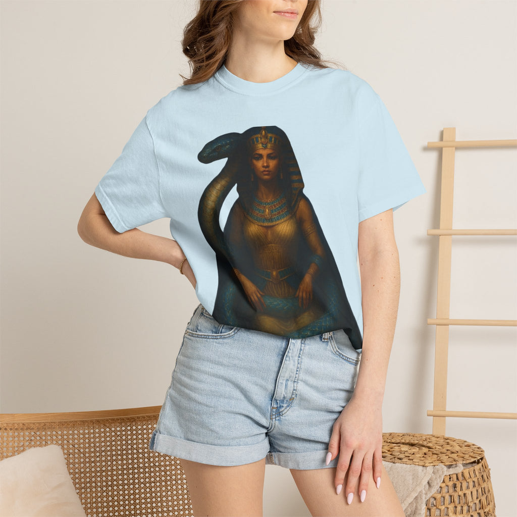 PRB Egyptian Goddess with Snake T-Shirt | Pharaoh Serpent Art Tee by Power Runs Black