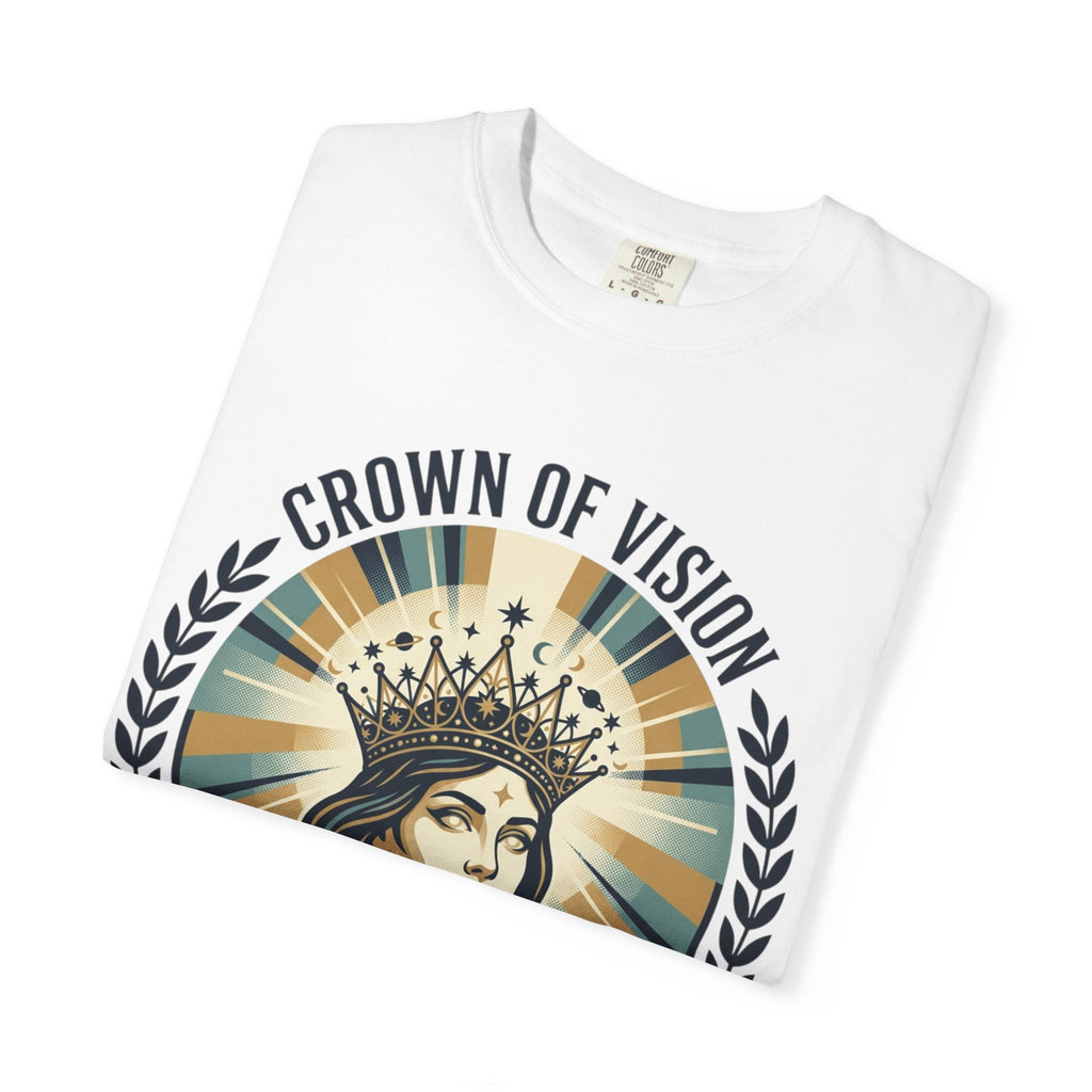 Power Runs Black Crown of Vision T-Shirt — Vintage Inspirational Graphic Tee by Printify