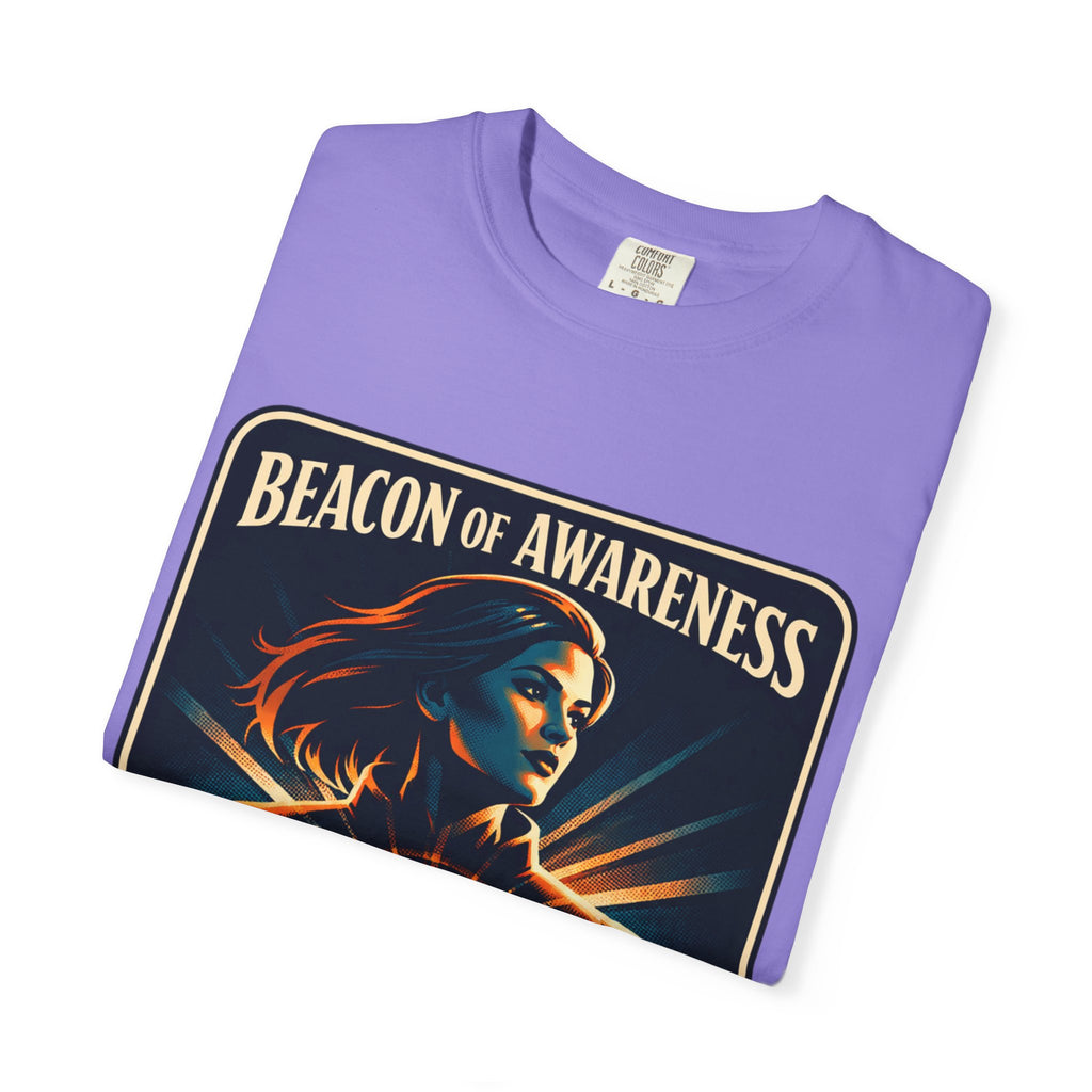 Power Runs Black Beacon of Awareness T-Shirt — “Astra: I hear truth hidden beneath noise” Cosmic Graphic Tee by Power Runs Black