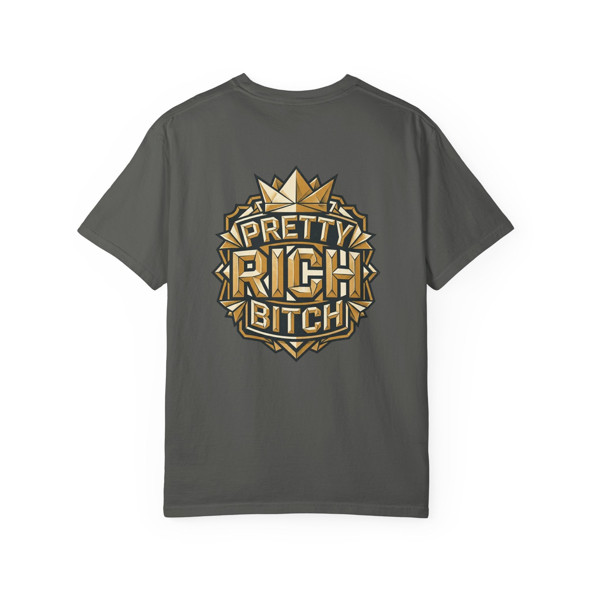 Pretty Rich Bitch The Collection by PRB T-Shirt — Bold Graphic Tee with Empowered Woman Portrait by Power Runs Black