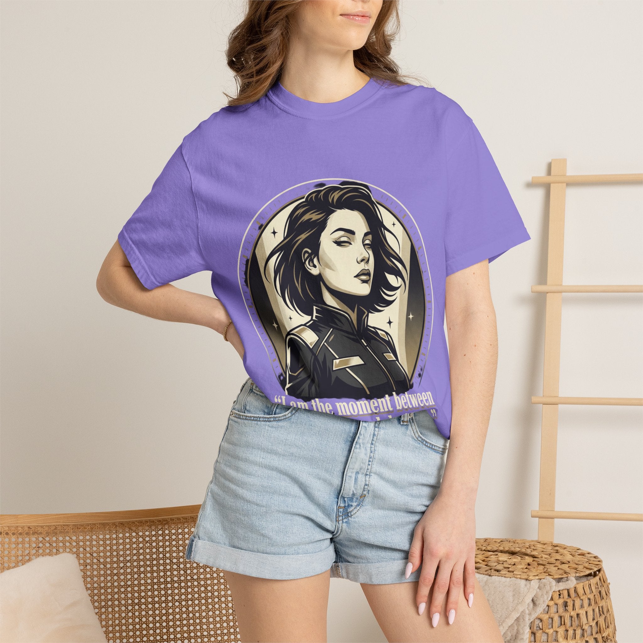 Power Runs Black Retro Space Captain Portrait T-Shirt — 'Fearless Commander' Graphic Tee by Power Runs Black
