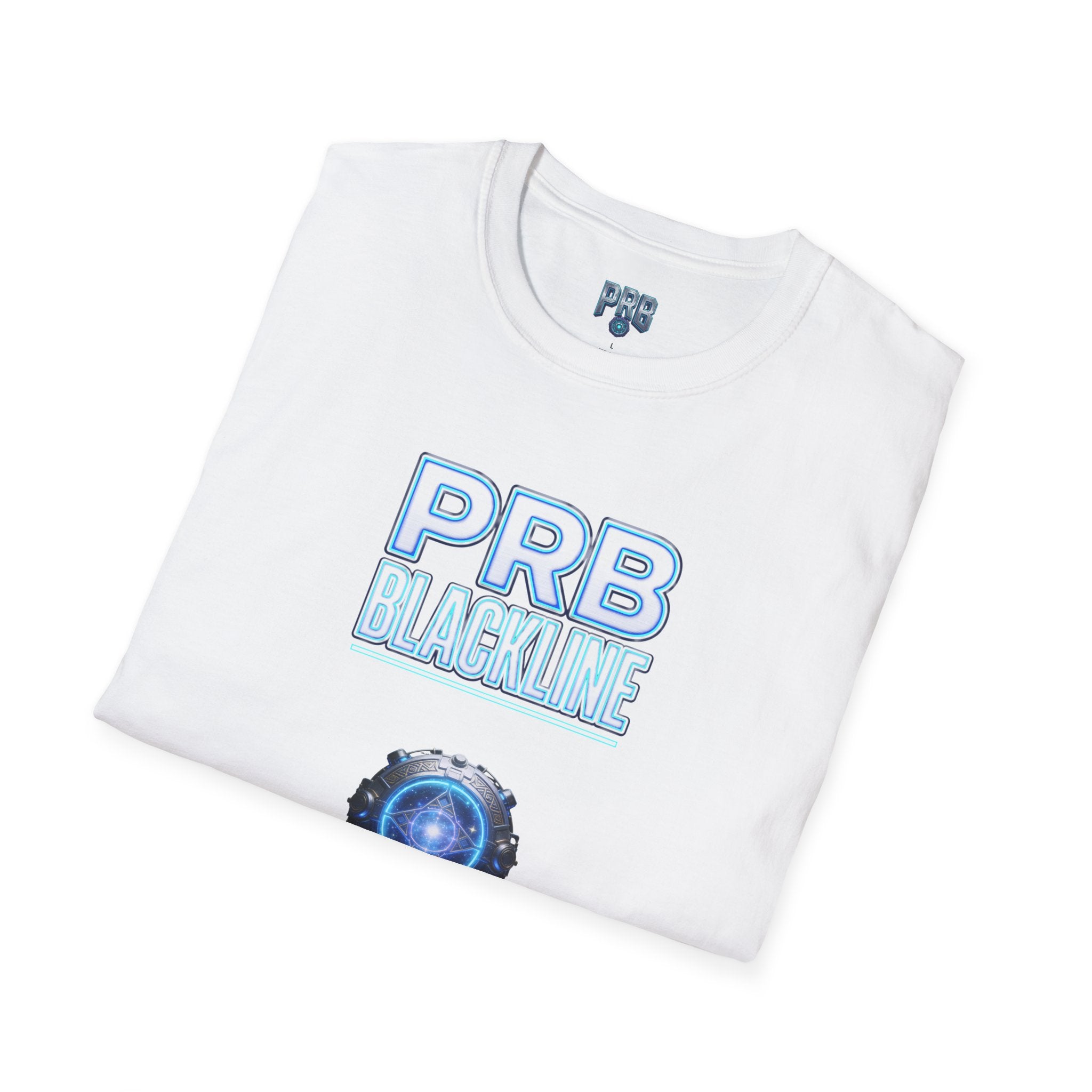 PRB Blackline Futuristic DJ Tee — Electronic Music Graphic T-Shirt by Power Runs Black