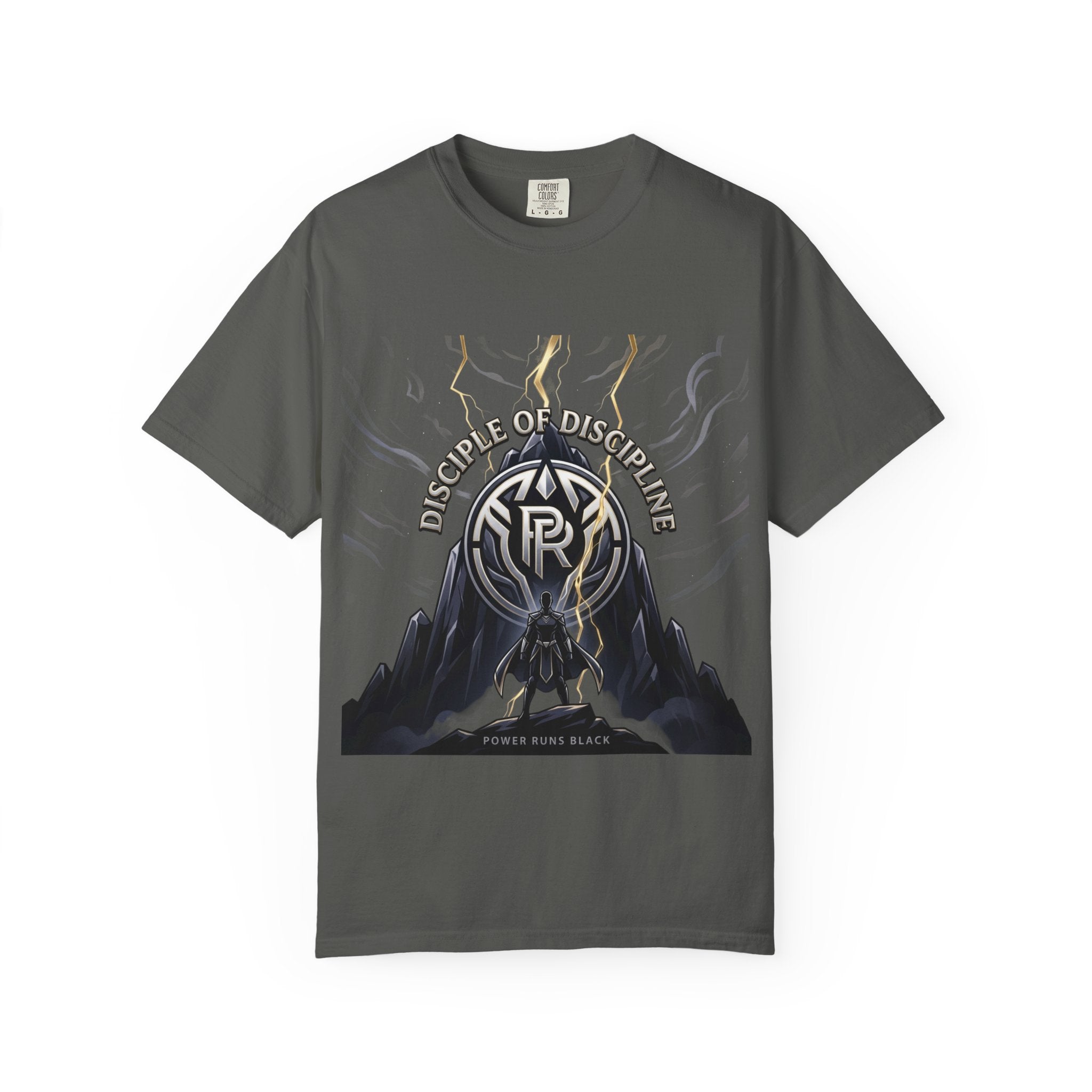 Printify PRB Disciple of Discipline logo mountain graphic T-Shirt | Crest emblem tee - T-Shirt
