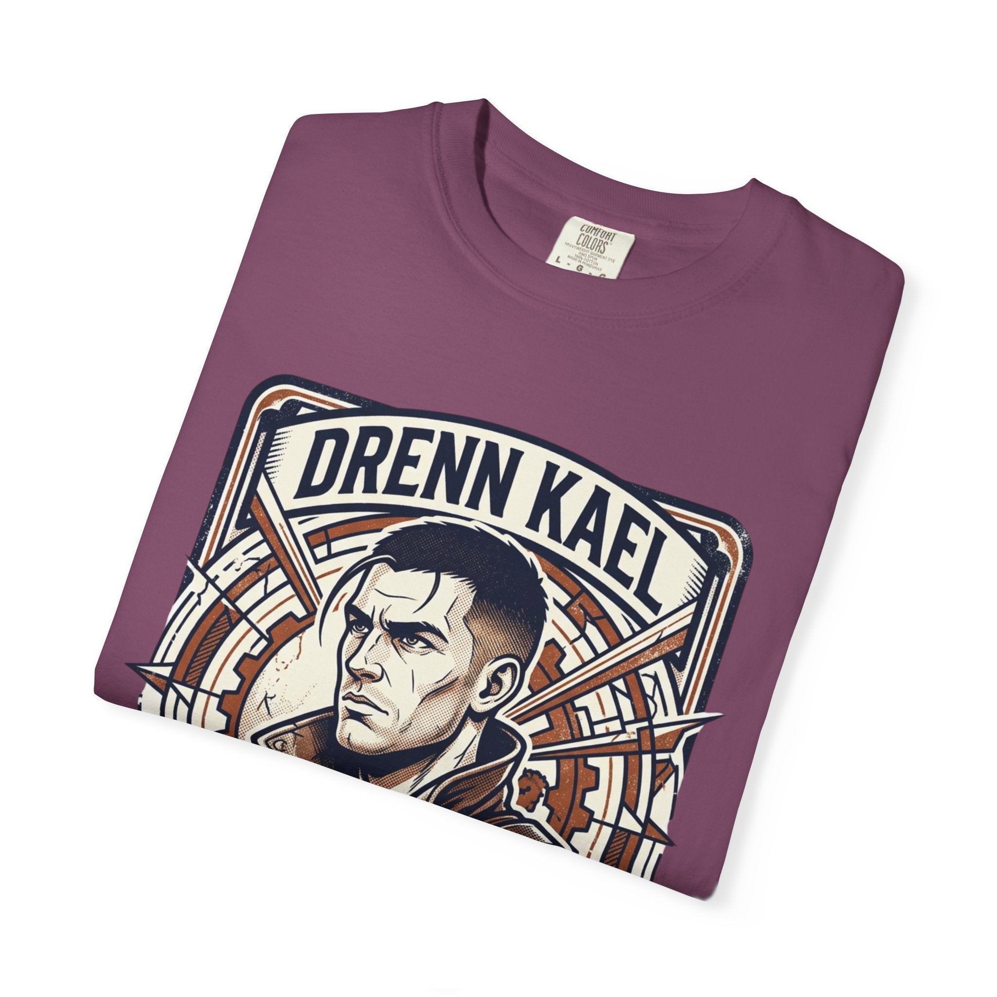 Power Runs Black PRB Drenn Kael Portrait T-Shirt — "Rebellion Twists the Axis" Graphic Tee by Printify