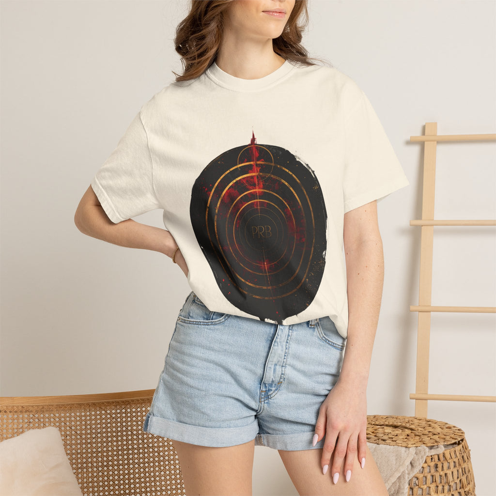 PRB Target Bullseye T-Shirt — Retro Circular Target Graphic Tee by Power Runs Black