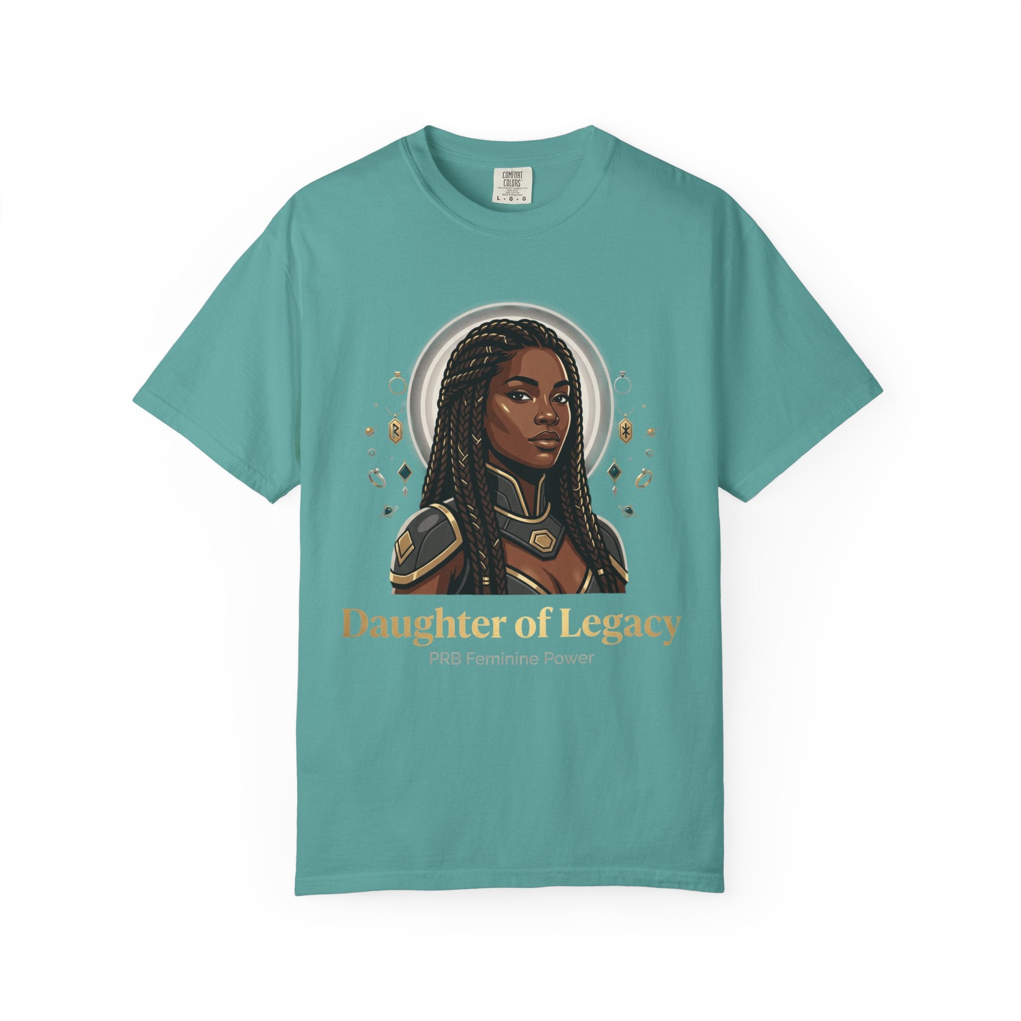 PRB Daughter of Legacy Graphic T-Shirt | Afrocentric Heroine Portrait Tee by Printify