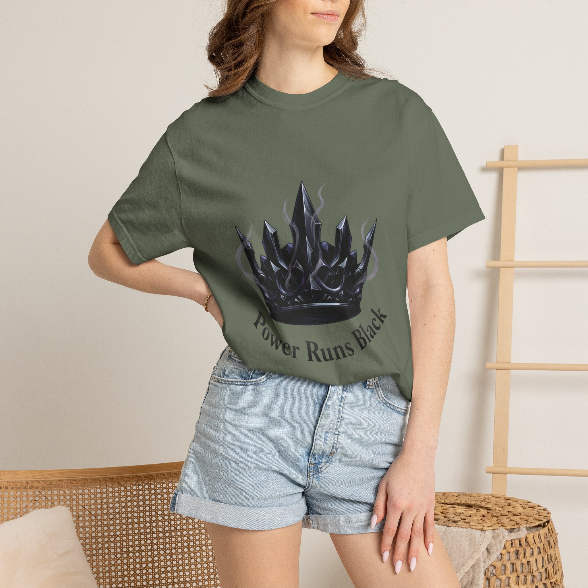 PRB Power Runs Black Crown Graphic T-Shirt by Power Runs Black